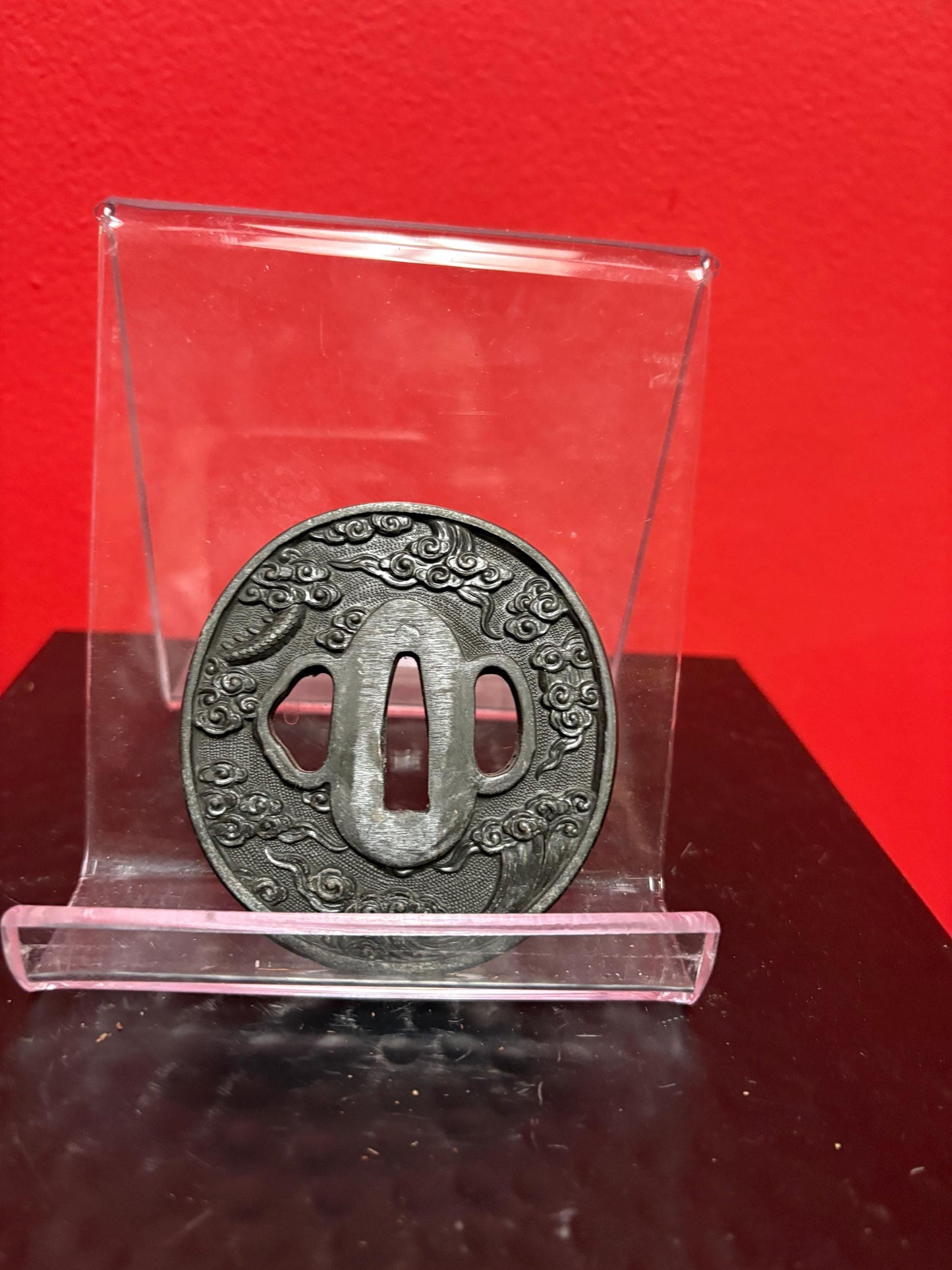 Beautiful Japanese samurai old metal tsuba - see photos for condition  approx 3 inches  from major estate collection - value priced -