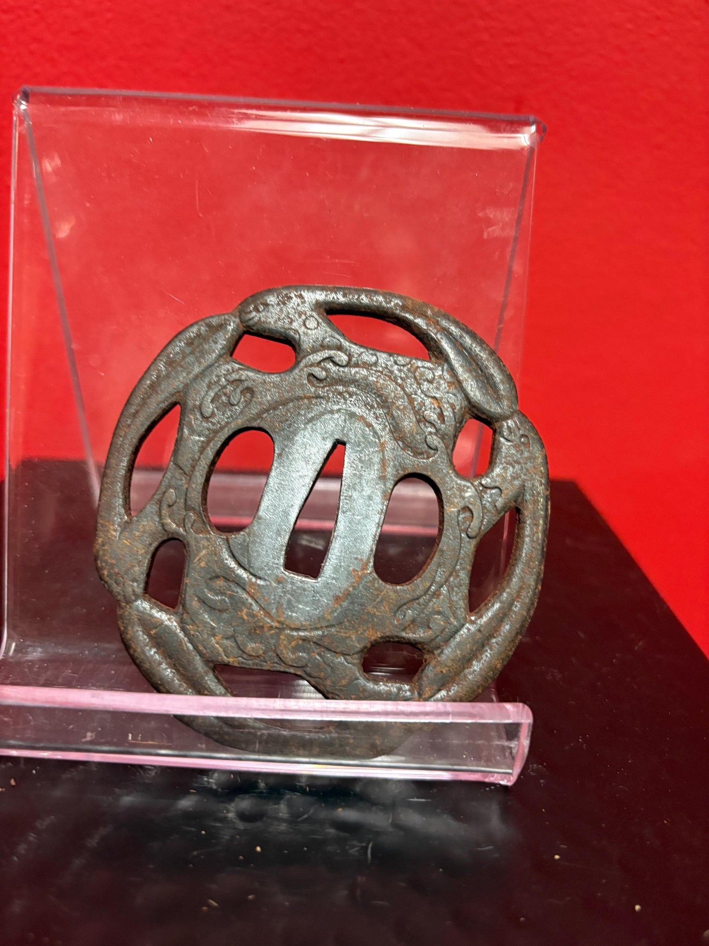 Beautiful Japanese samurai old metal tsuba - see photos for condition  approx 3 inches  from major estate collection - value priced -