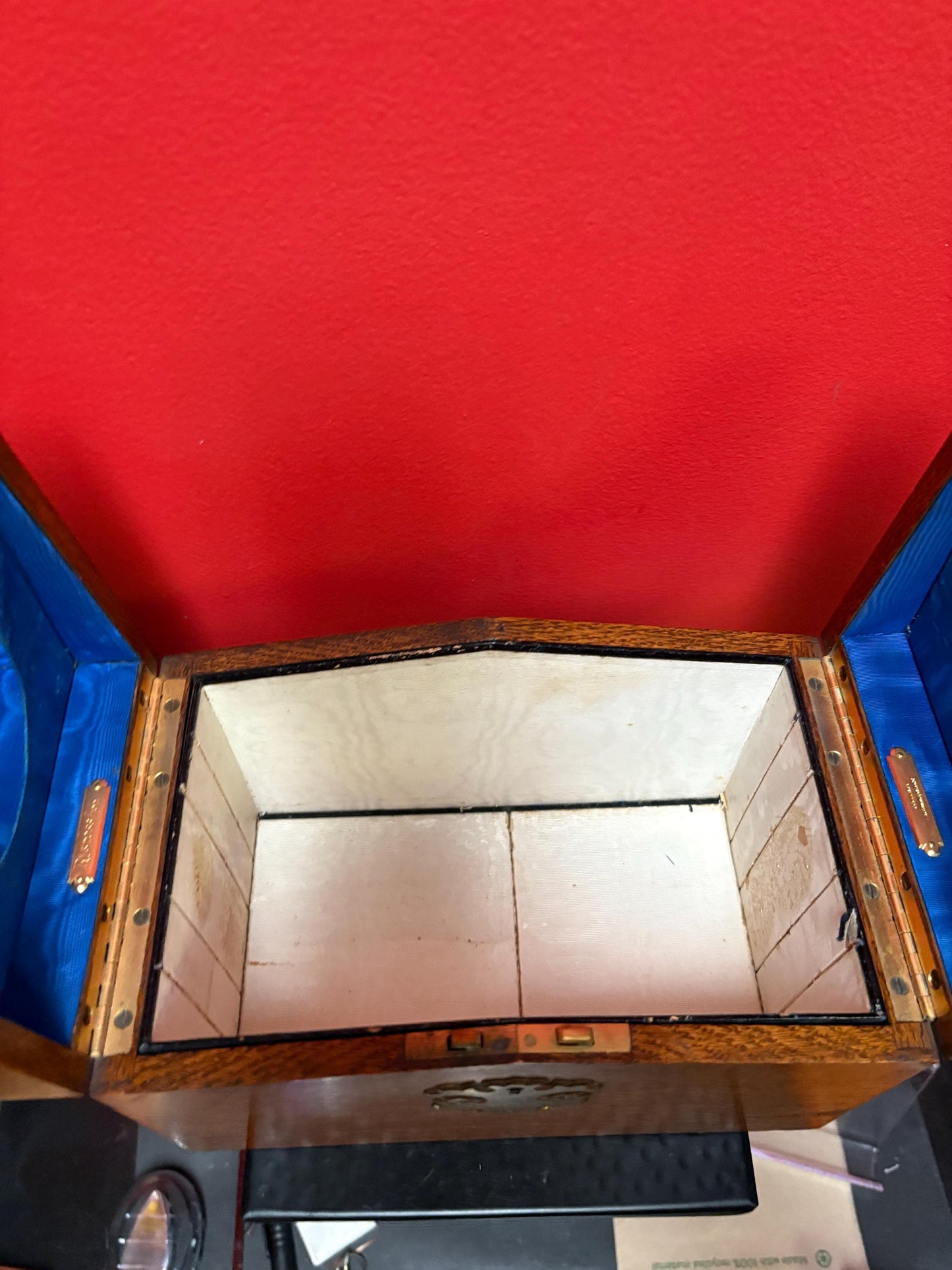 Beautiful antique walnut box  9 1/2 x 6 x 7“ high  letter box  nice condition  many uses  great gift -