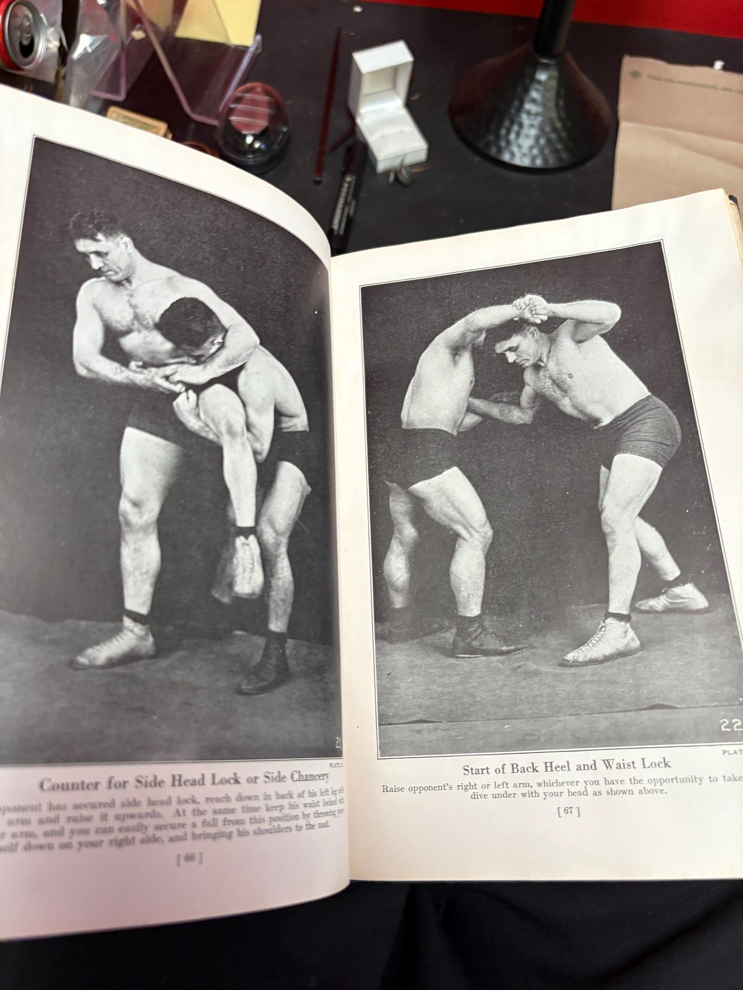 Beautiful copy of the science of wrestling and the art of JIU JITSU  3rd edition 1925 pretty good condition 223 PGS  lots photos