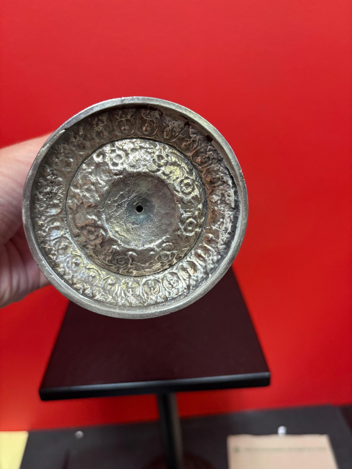 Stunning solid silver tested Indian Raj goblet chalice with beautiful detailing - 8 inches tall and 480 g see photos - masterpiece