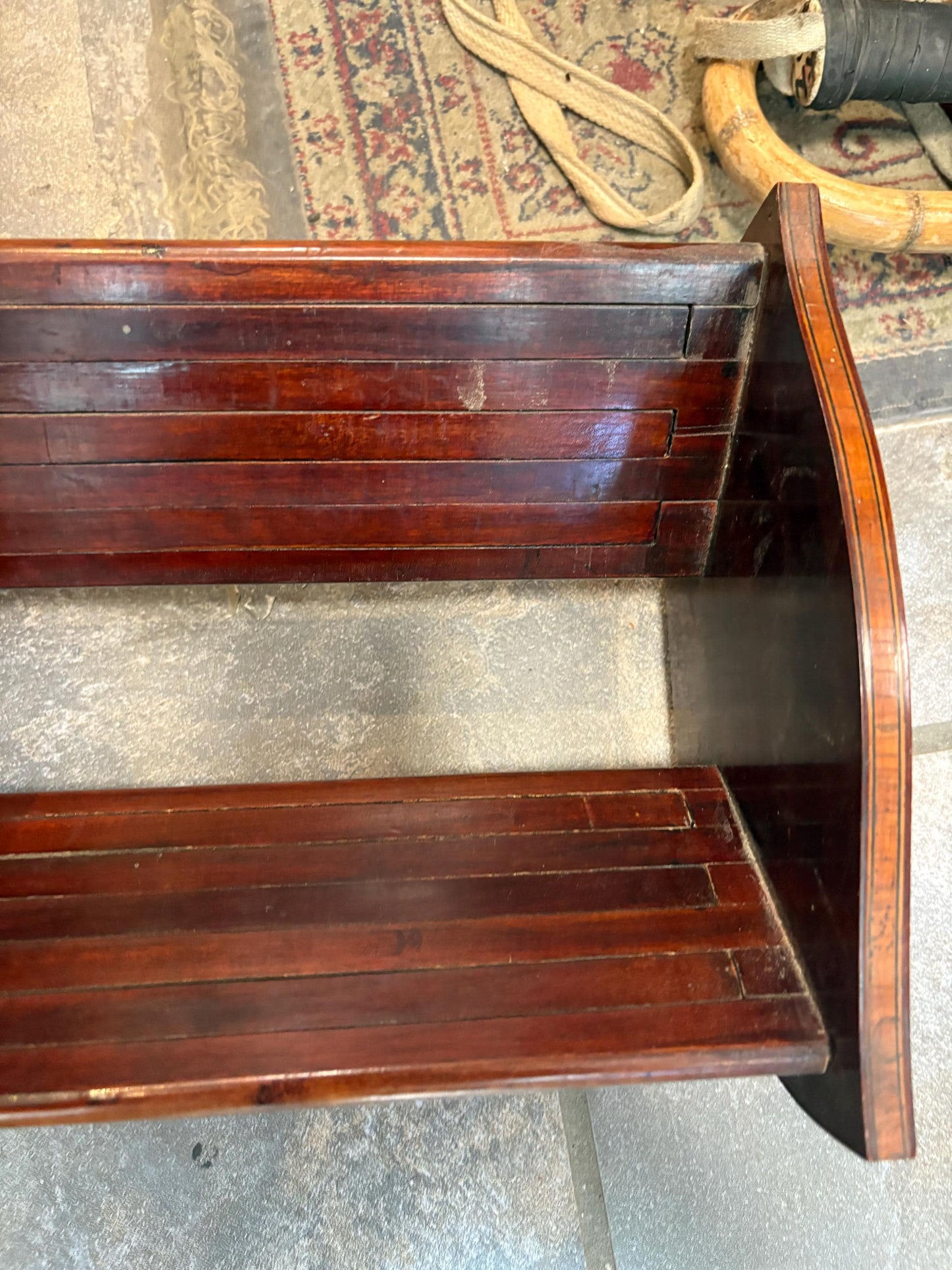 Amazing antique Edwardian inlaid Book stand   14 x 9 x 5.5 high and lovely condition  great gift  good value