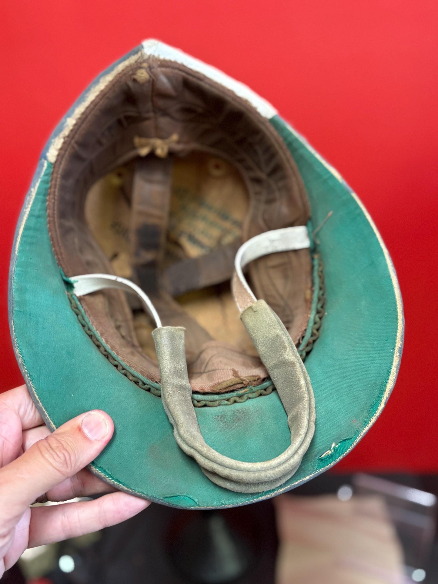 Magnificent approx 1930s New York Yankees baseball helmet - used condition 8.5 x 7 wide inside measurements  incredible gift Yankees