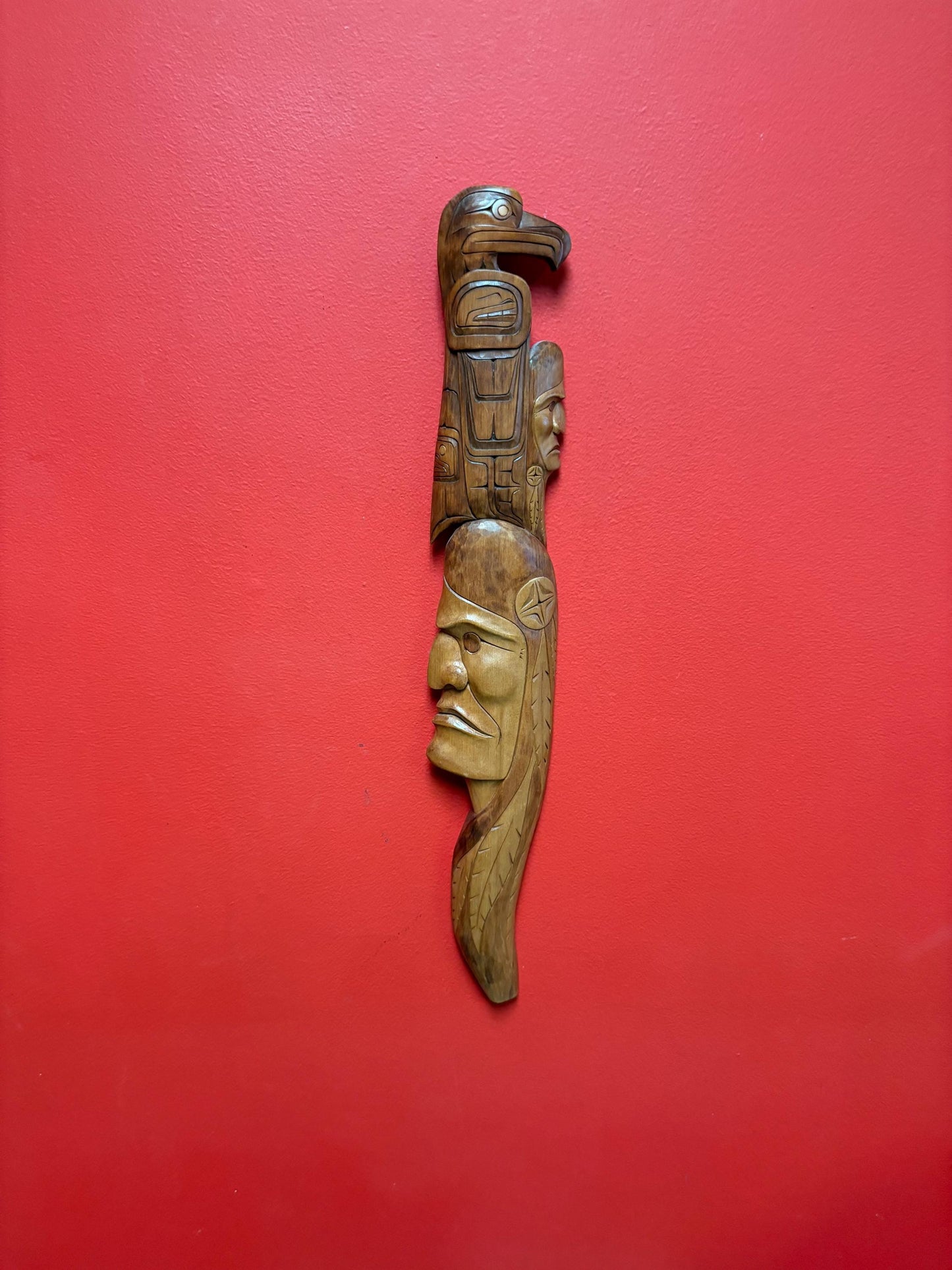 Beautiful indigenous First Nations pacific  Northwest coast Lance Joseph transformation plaque   great detail great value  22 x 4