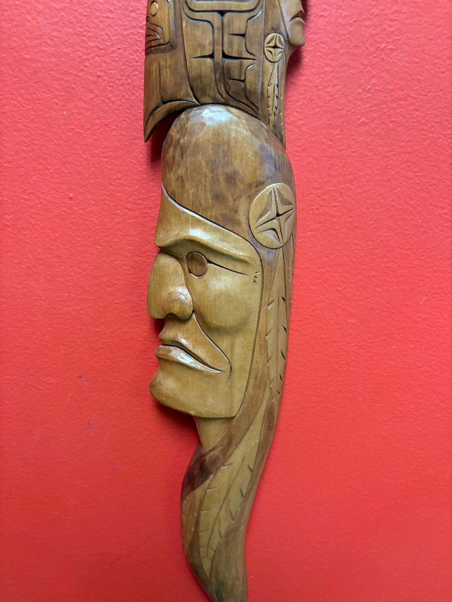 Beautiful indigenous First Nations pacific  Northwest coast Lance Joseph transformation plaque   great detail great value  22 x 4