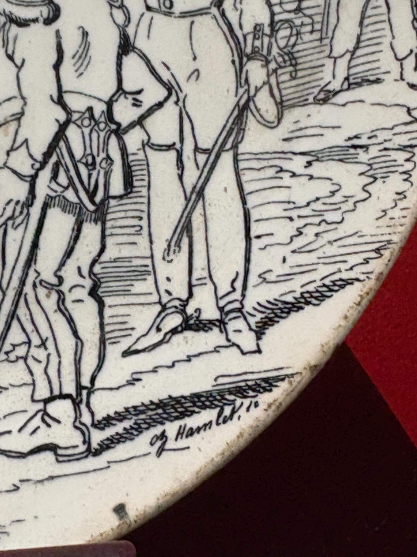 Antique 19 century French signed plate   8 inches  antique condition. See photos.