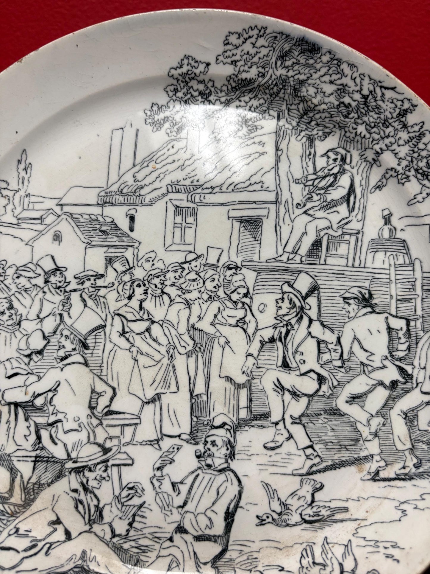 Antique 19 century French signed plate   8 inches  antique condition. See photos.