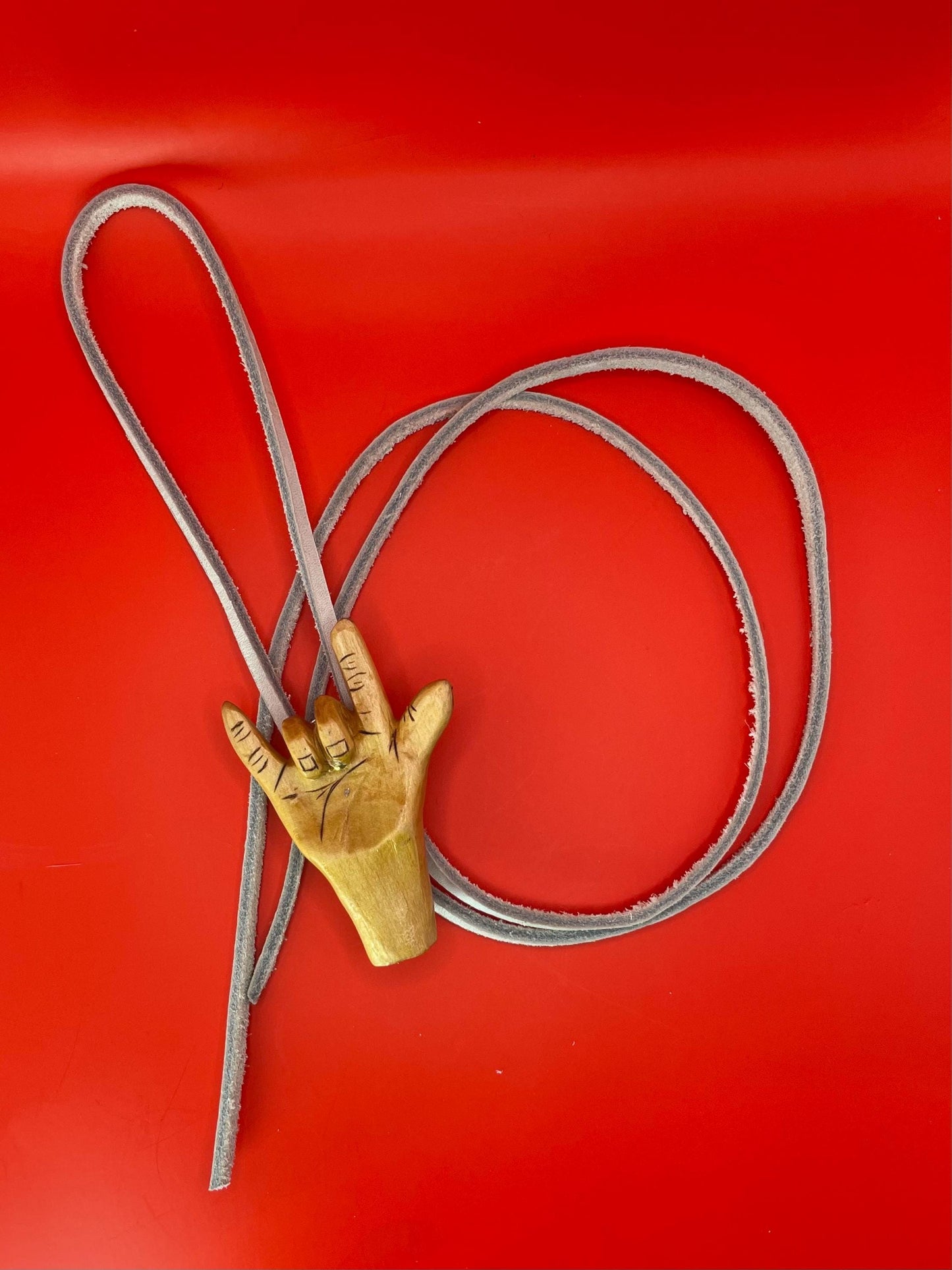 Hand-Carved “I Love You Bolo Tie