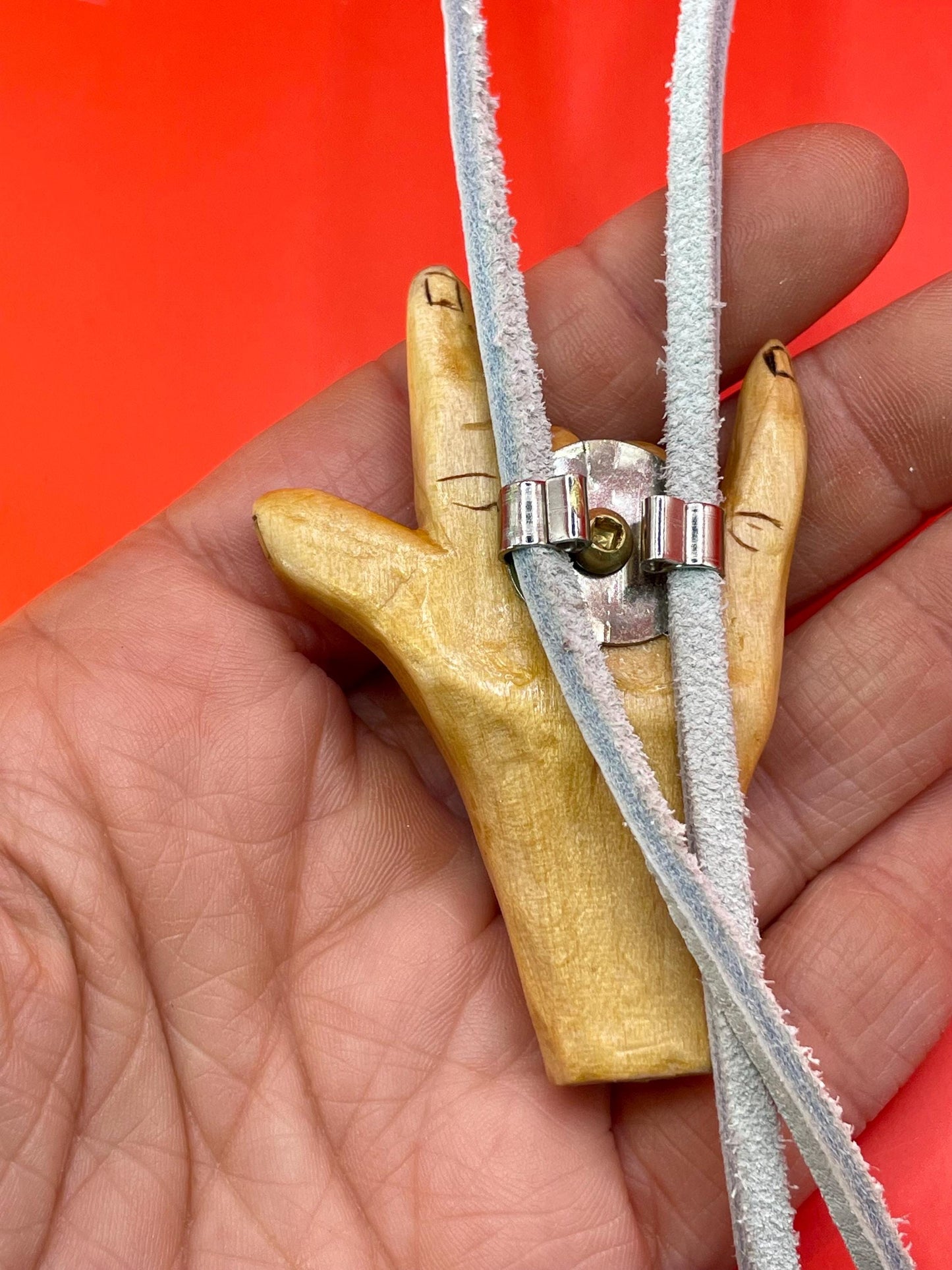 Hand-Carved “I Love You Bolo Tie