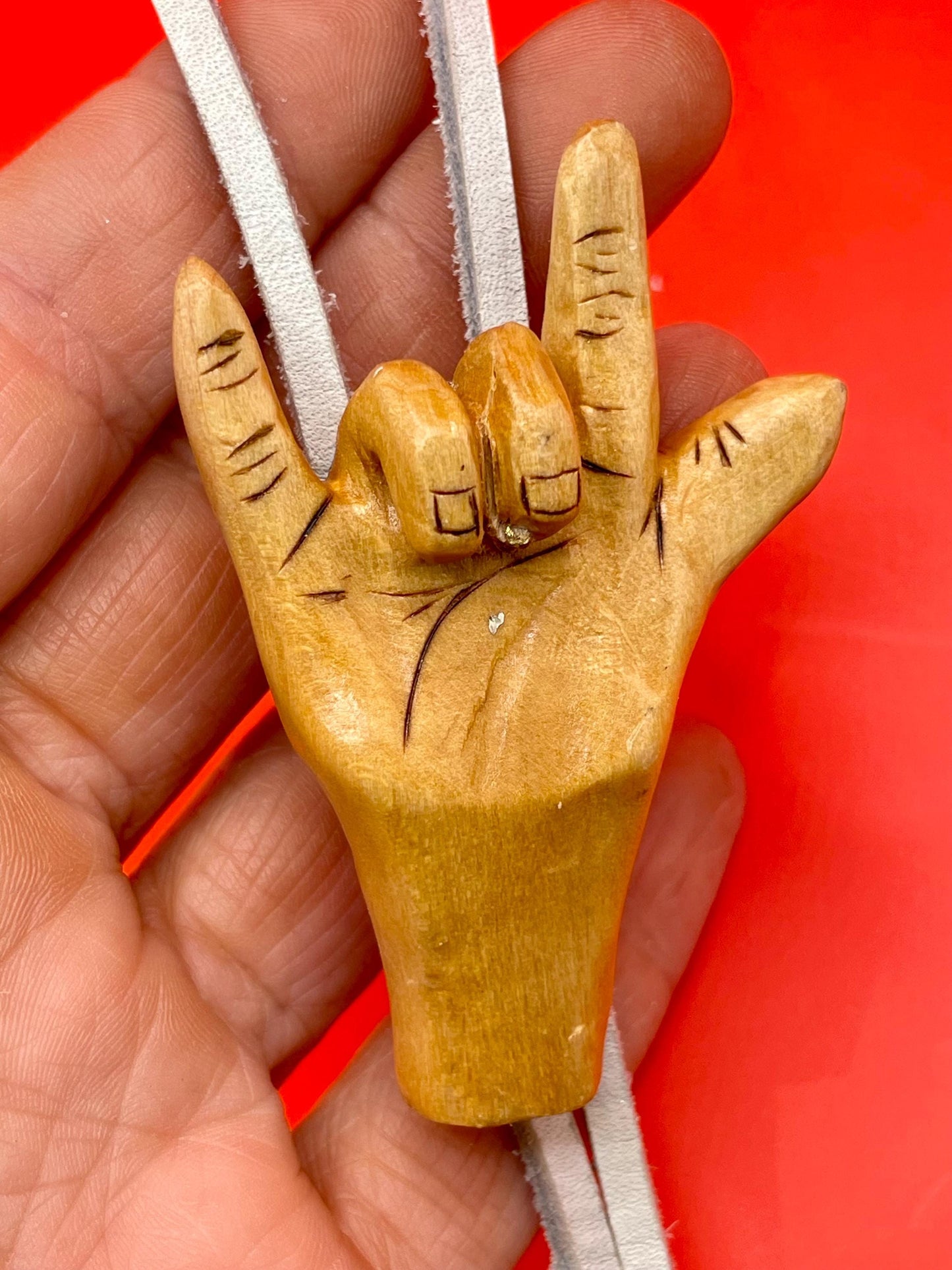 Hand-Carved “I Love You Bolo Tie