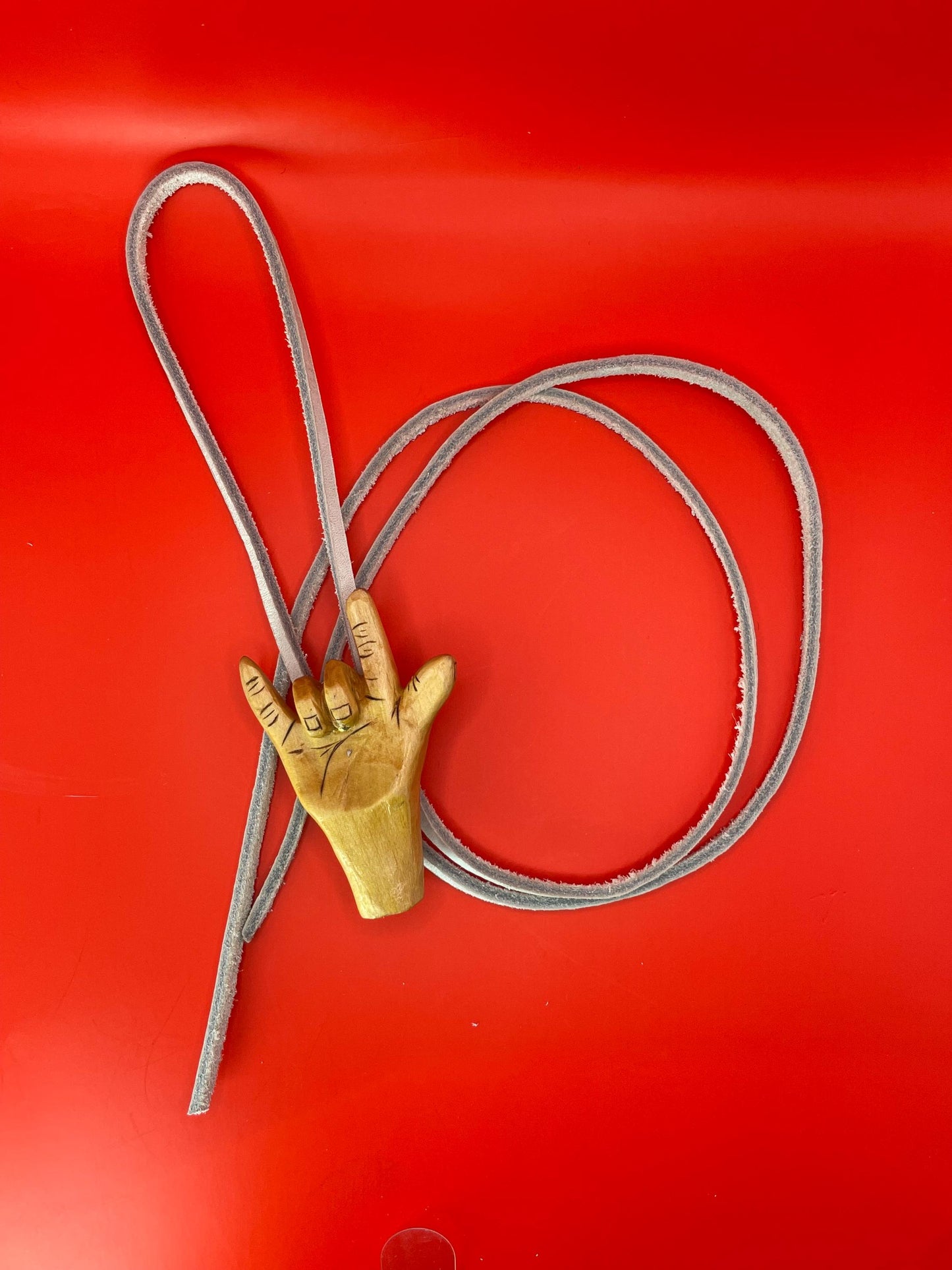 Hand-Carved “I Love You Bolo Tie