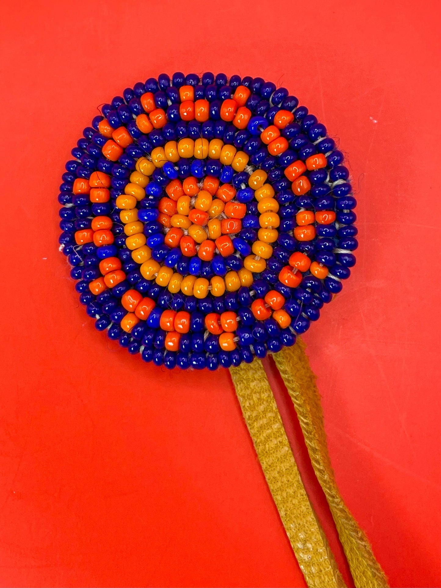 Handcrafted Indigenous First Nations Beaded Button