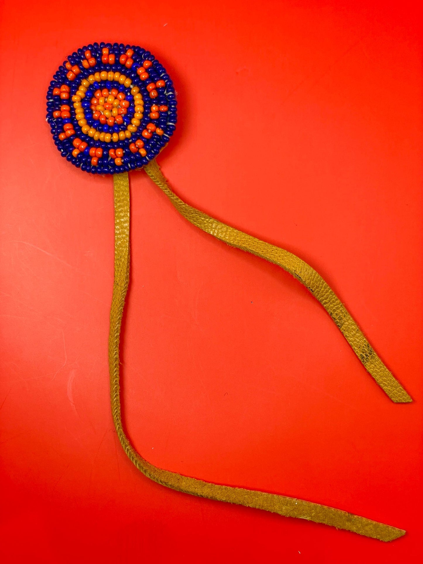 Handcrafted Indigenous First Nations Beaded Button