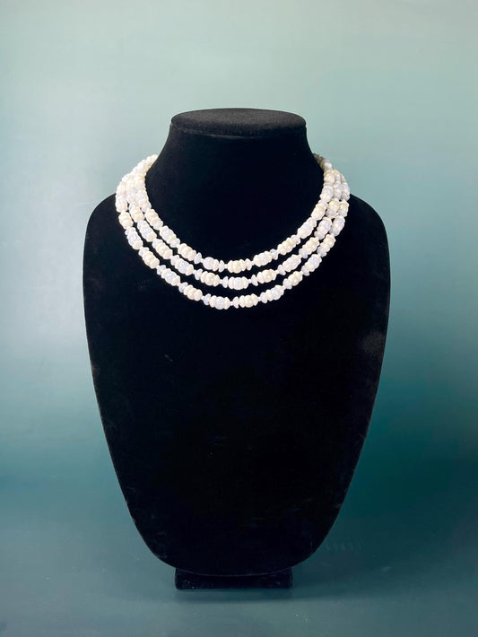 20 inch Glass Bead and Faux Pearl Necklace