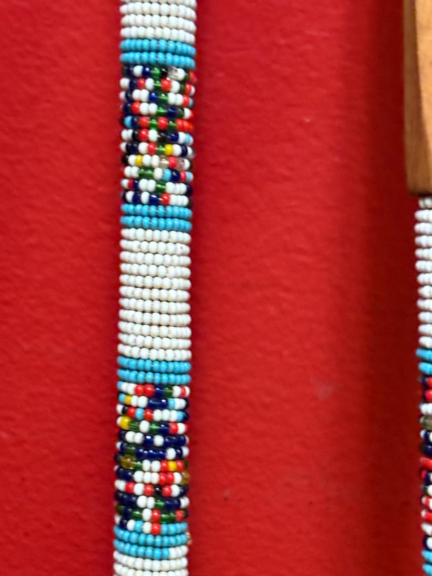 Indigenous First Nations wood and beaded  fork and knife   10 and 11 inches long  very cool  great condition