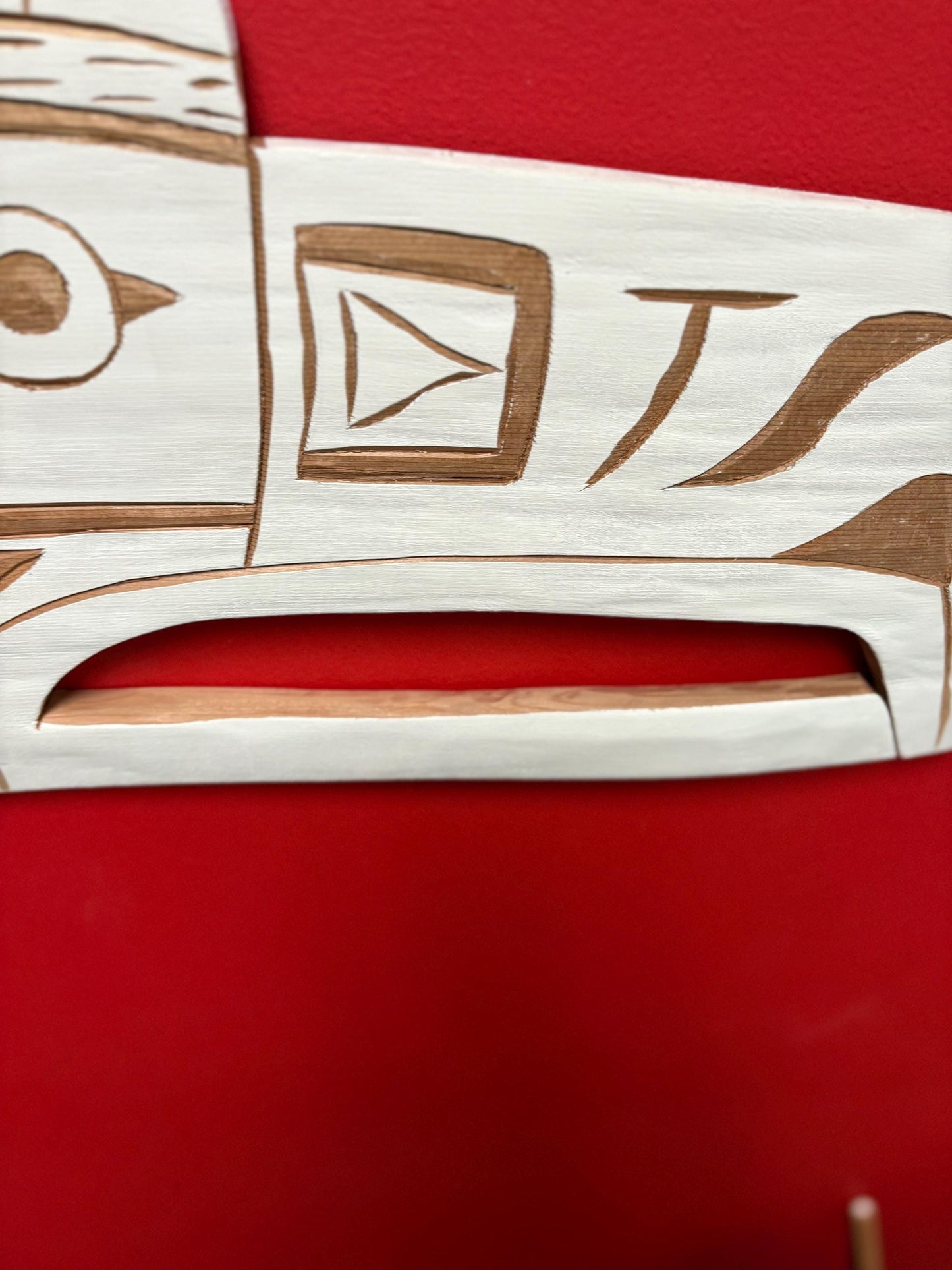 Fabulous unique indigenous first Nations Pacific Northwest Coast Salish Eagle plaque by Bradley Joseph Junior  23 inches - great colour