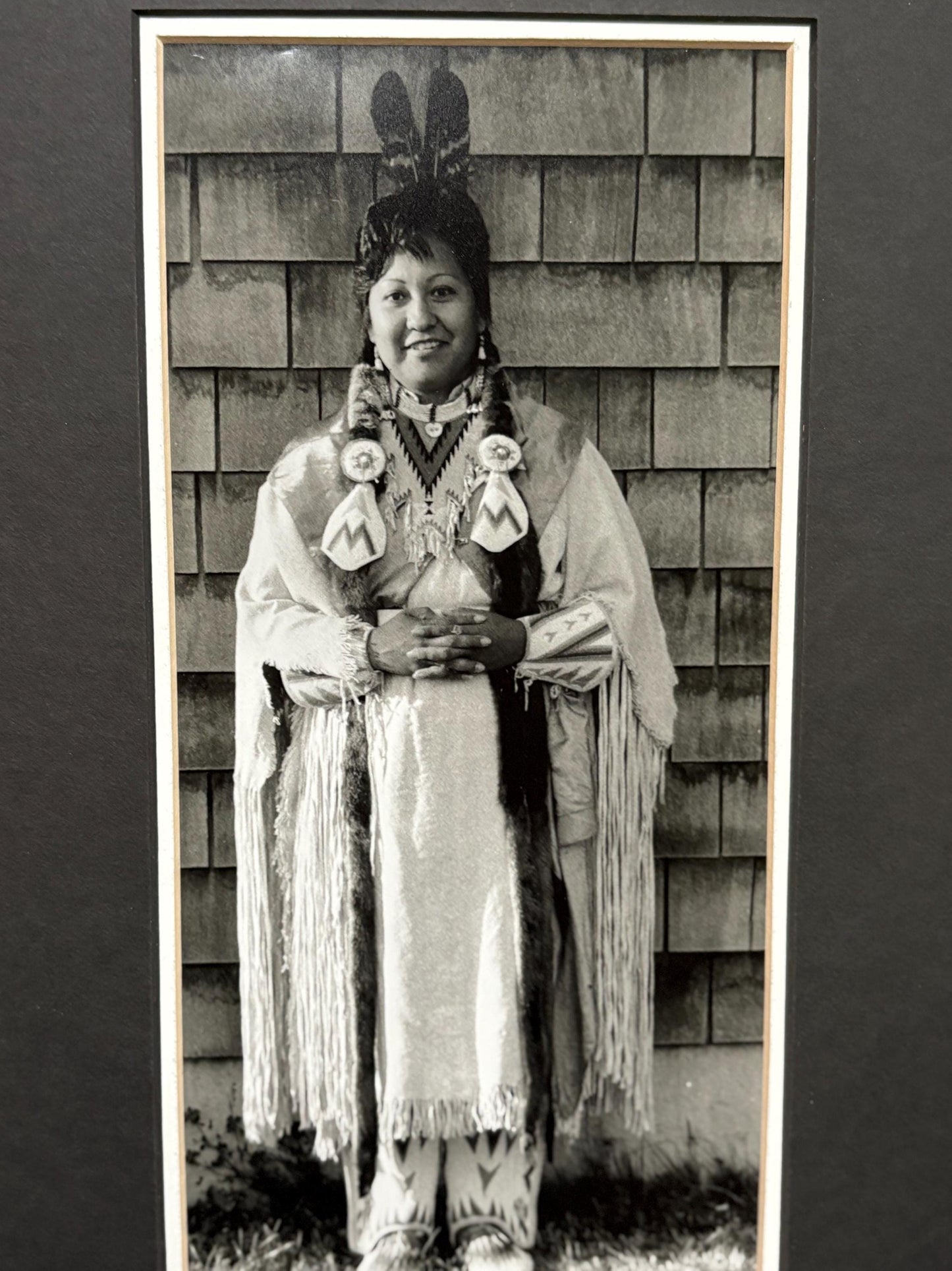 Stunning vintage indigenous first nations Nanaimo black-and-white photograph signed on back  wow   - 14 x 9 wide