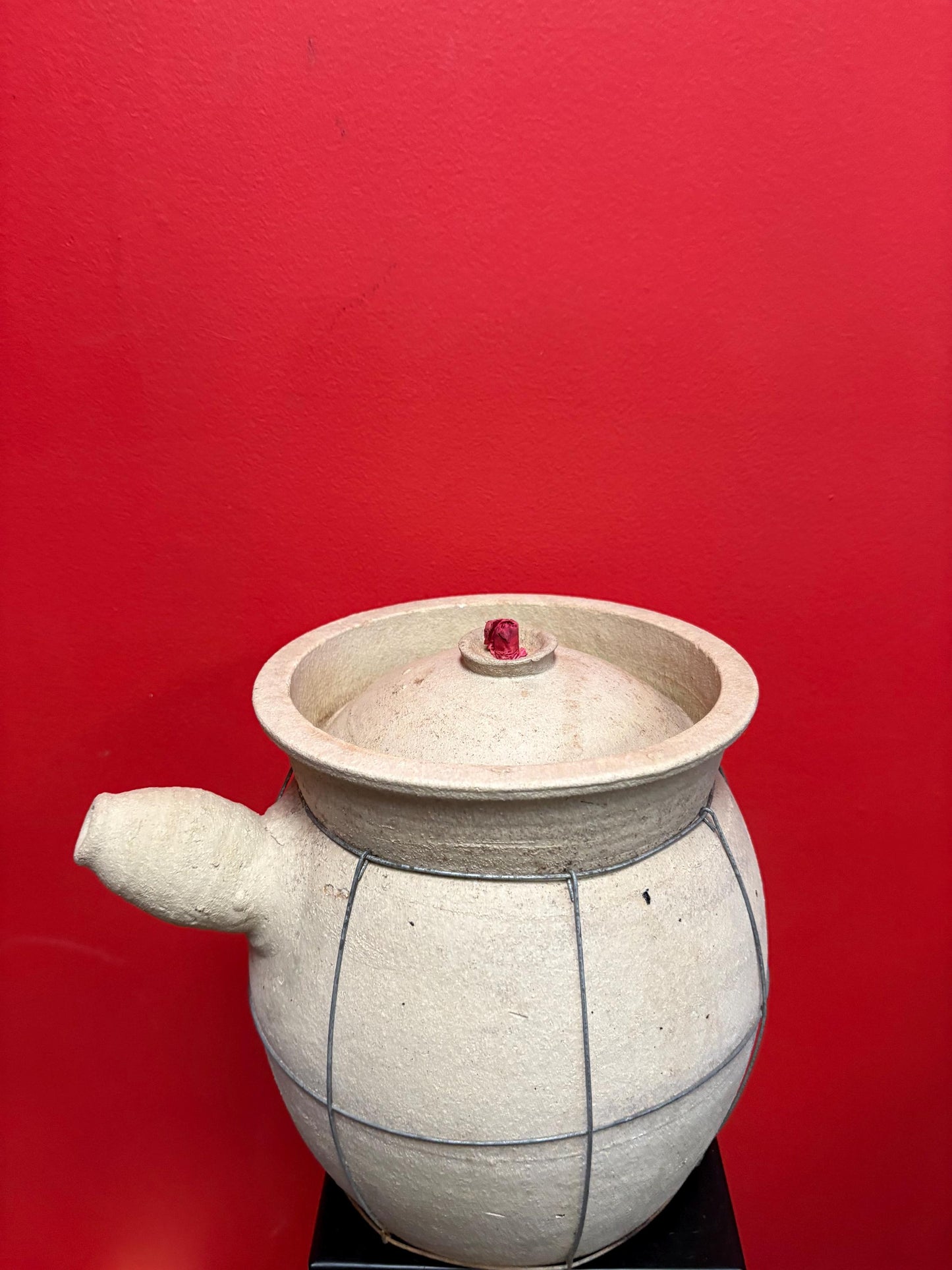Massive 11 x 10 high 19 century Japanese stoneware pot with lid  amazing condition  perfect decoration or gift