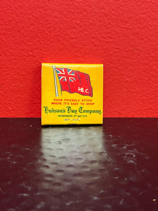 Rare HBC Hudson Bay Company 2 inch matches in original packet - unused - advertising  wow  HBC advertising