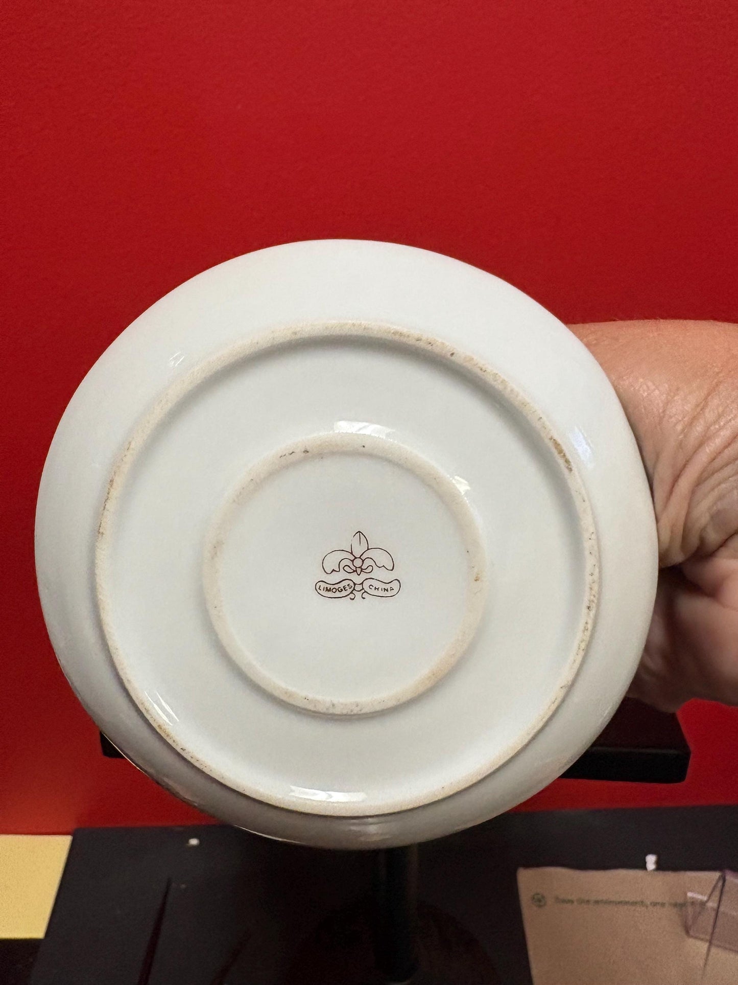 Beautiful Limoge hat pin holder 6 inches tall in perfect condition