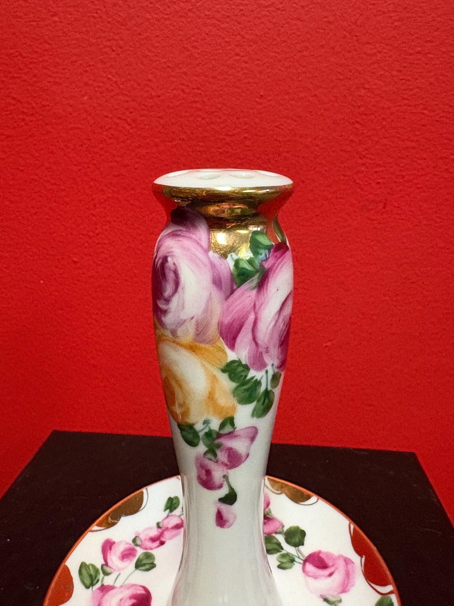 Beautiful Limoge hat pin holder 6 inches tall in perfect condition