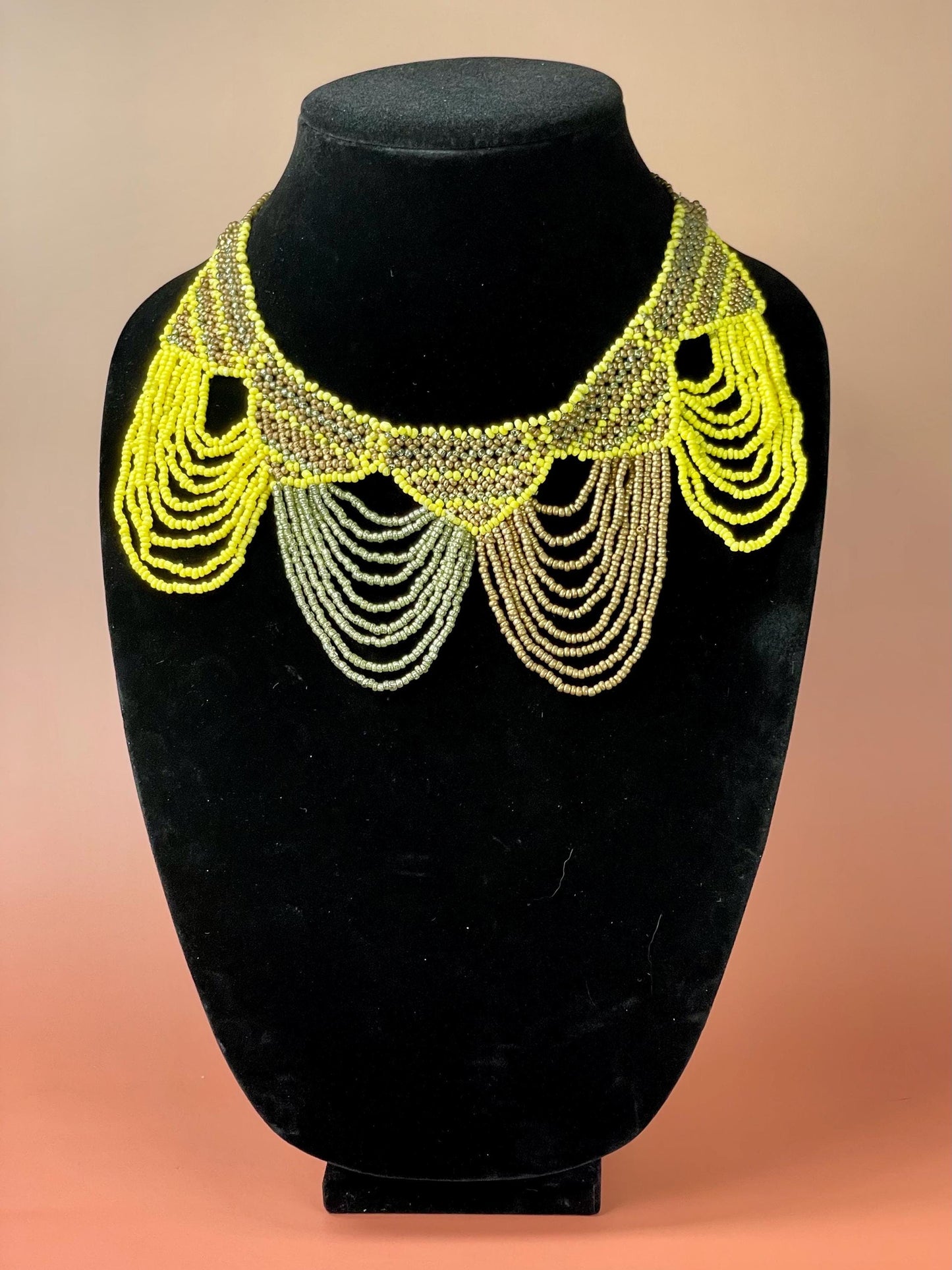 Very Unique Beaded Chandelier Necklace