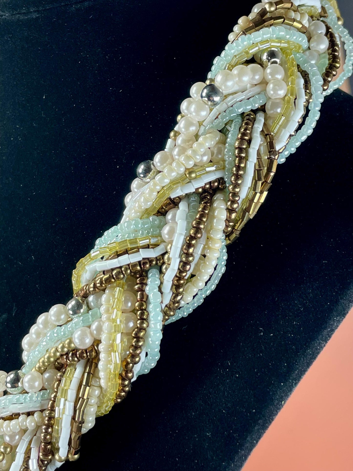 Muli-beaded Chunky Braid Necklace