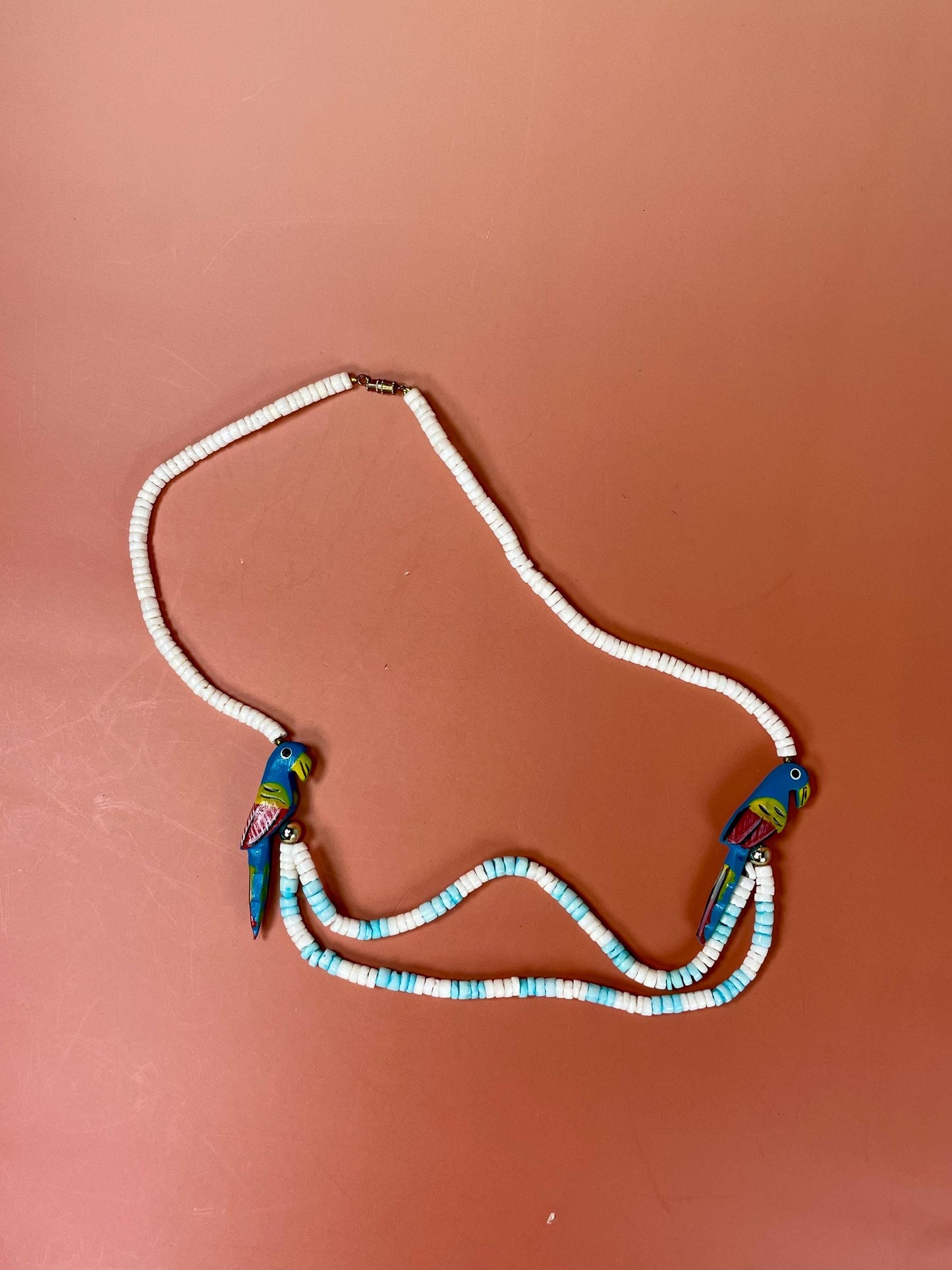 Coastal Shell And Parrot Necklace