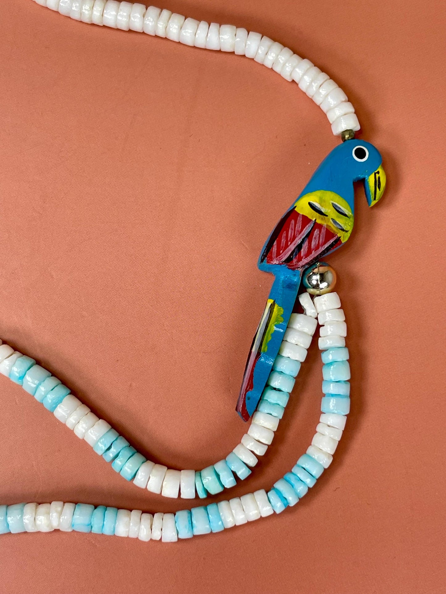 Coastal Shell And Parrot Necklace