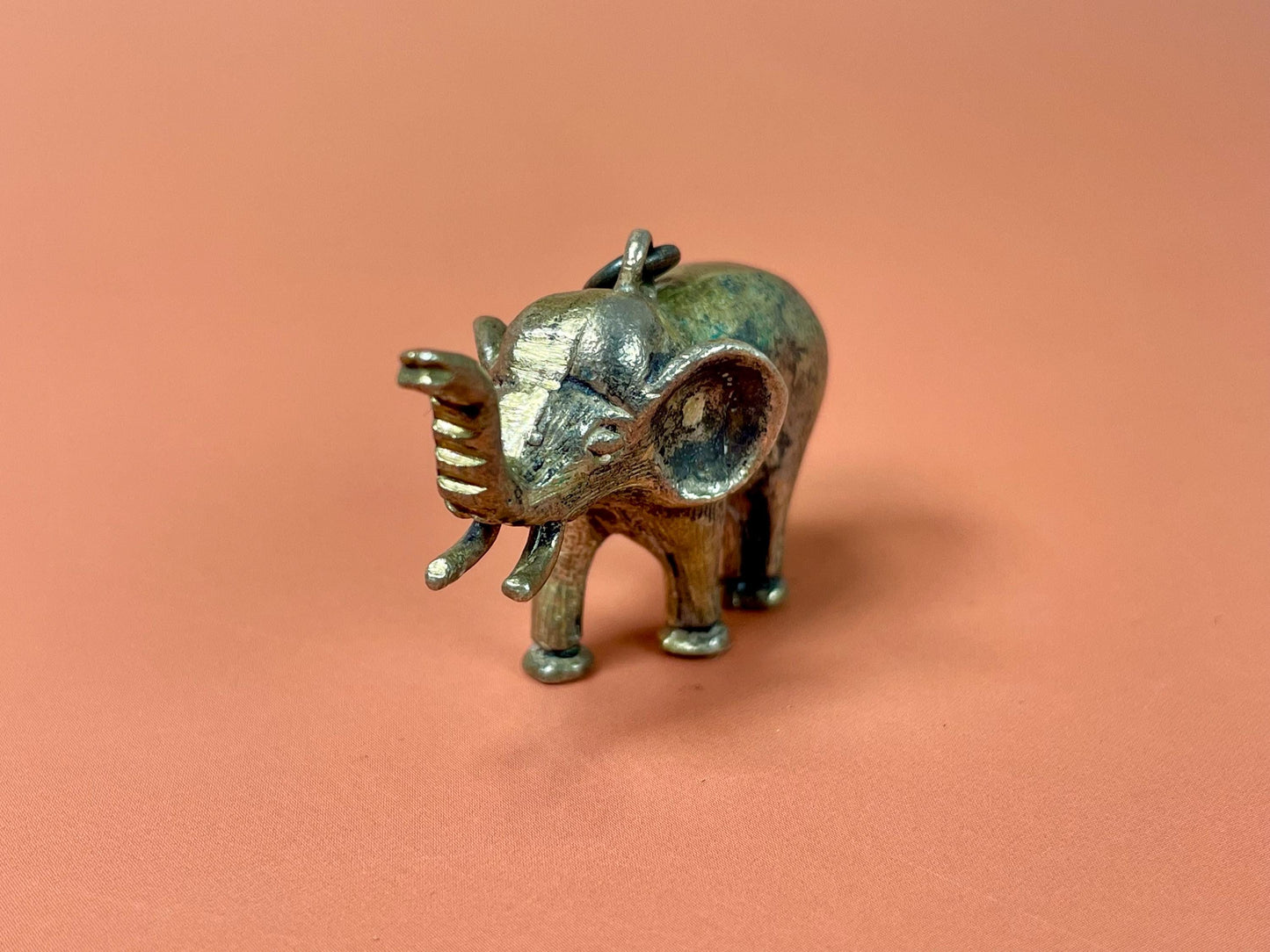Adorable 1.5 x 1 inch Metal Elephant pendant  perfect for a gift