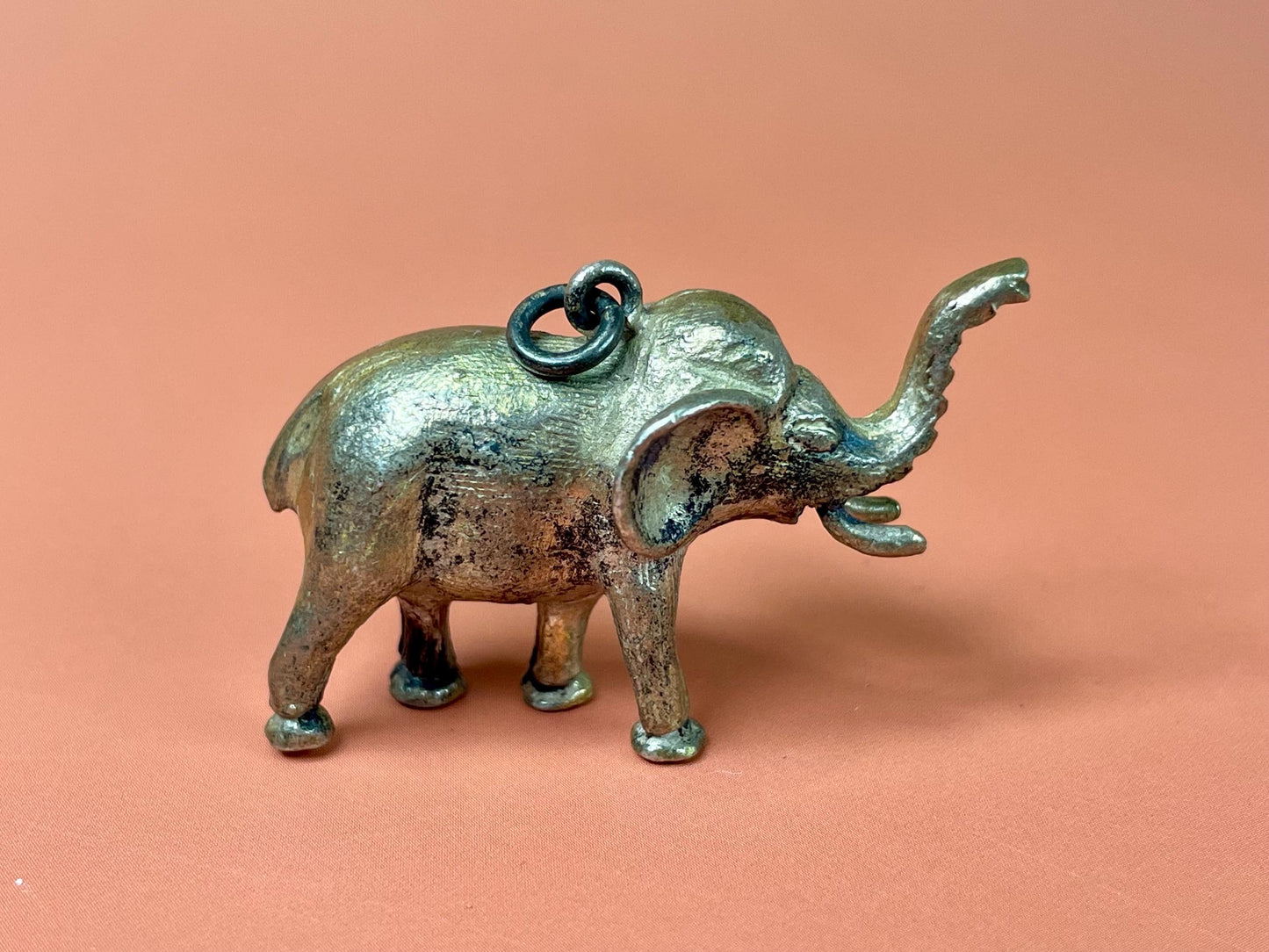 Adorable 1.5 x 1 inch Metal Elephant pendant  perfect for a gift