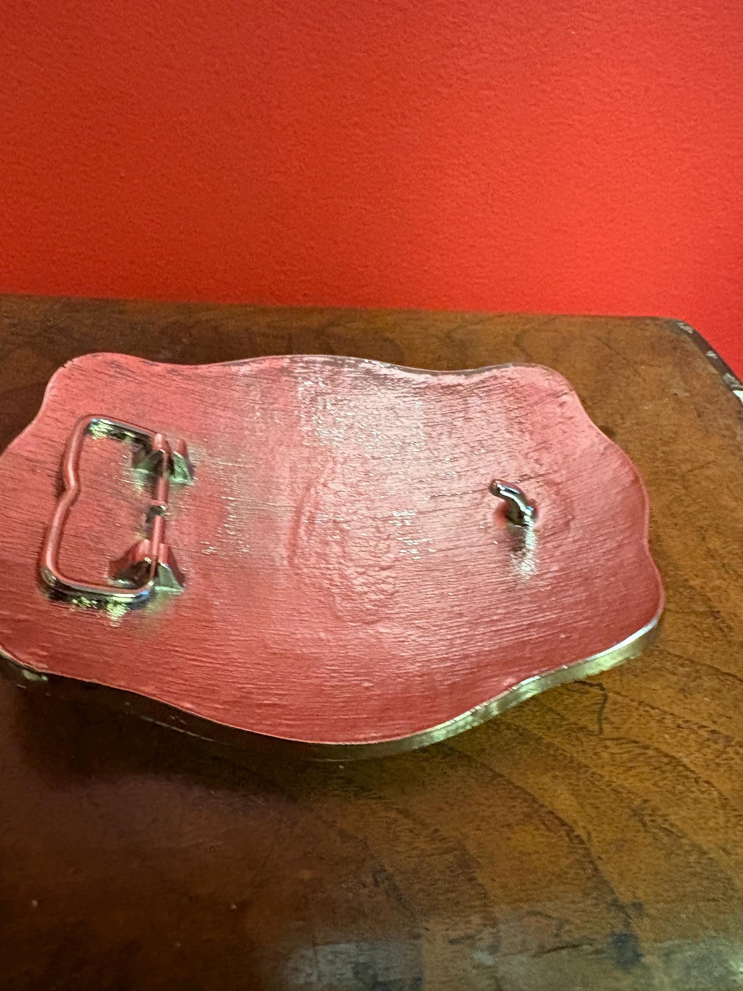 Amazing massive 6 x 5 silver and gold Kulla Mexican cowboy belt buckle   amazing piece