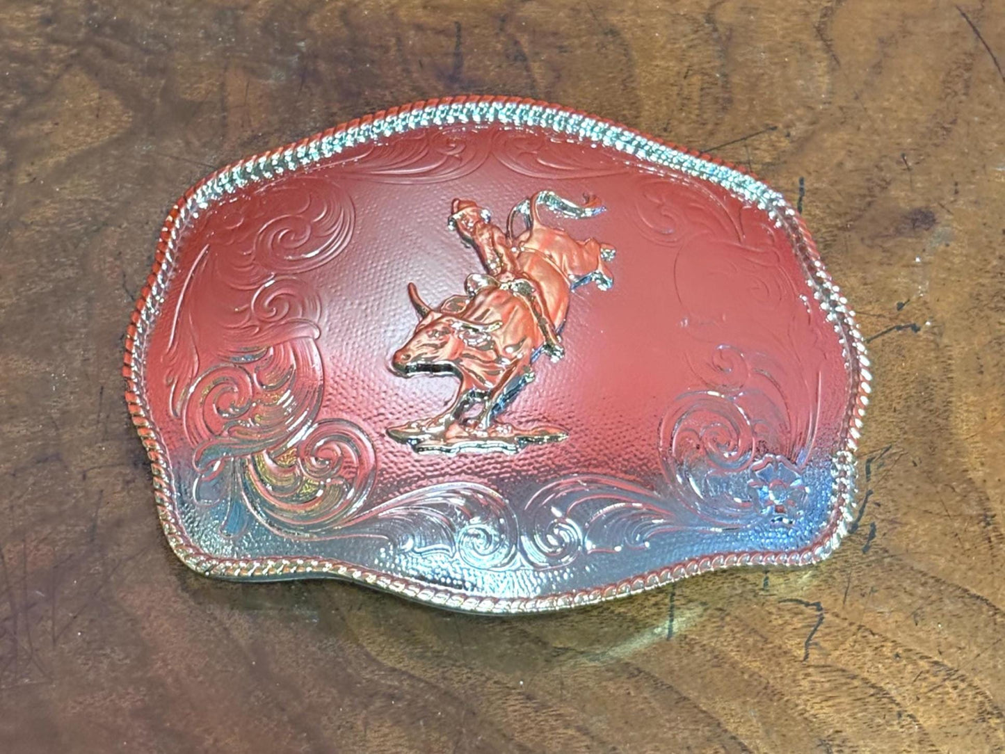 Amazing massive 6 x 5 silver and gold Kulla Mexican cowboy belt buckle   amazing piece