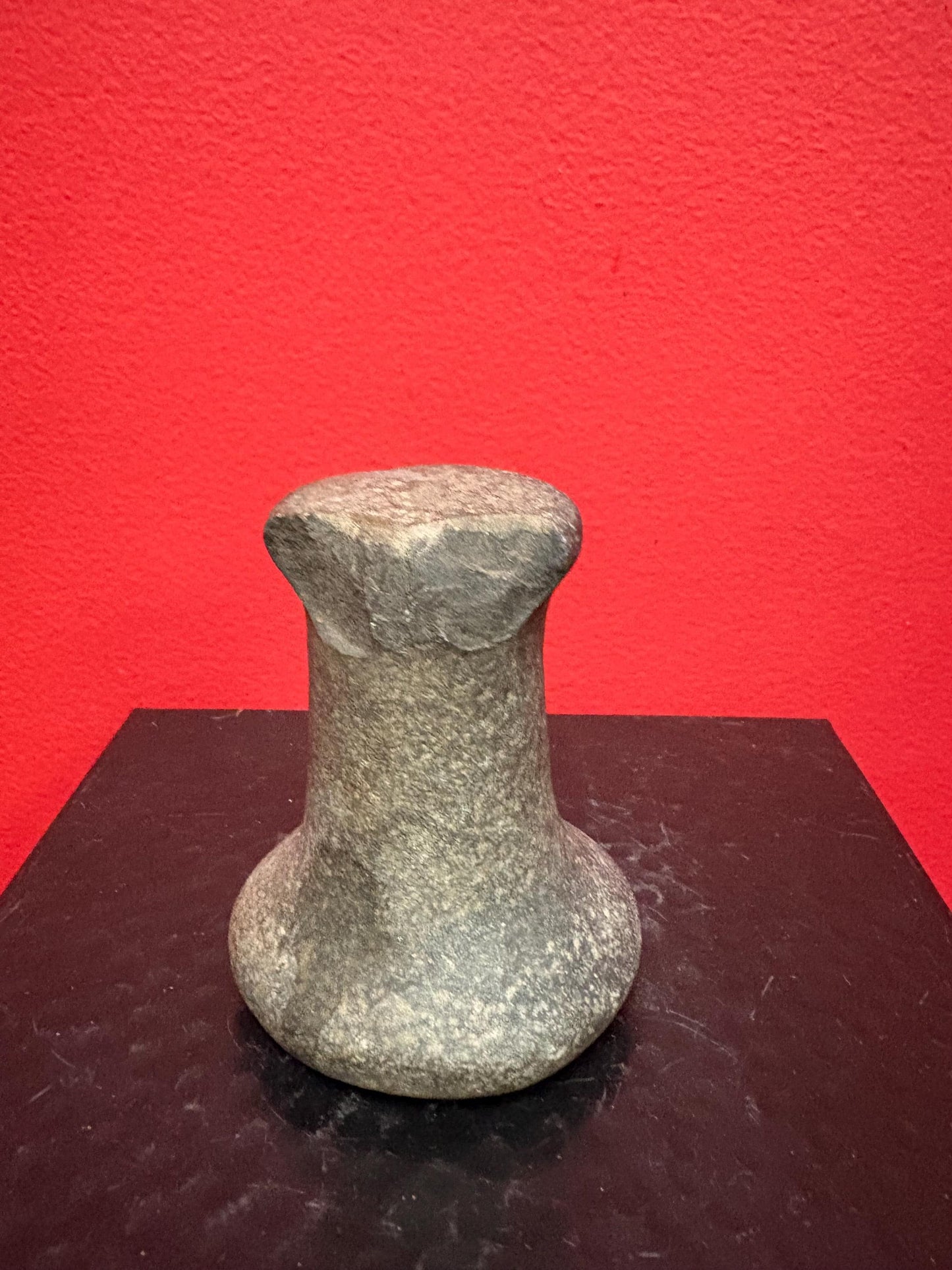 4 inch high authentic antique indigenous first nations Pacific Northwest Coast stone plummet tool  from Vancouver Island collection - As is