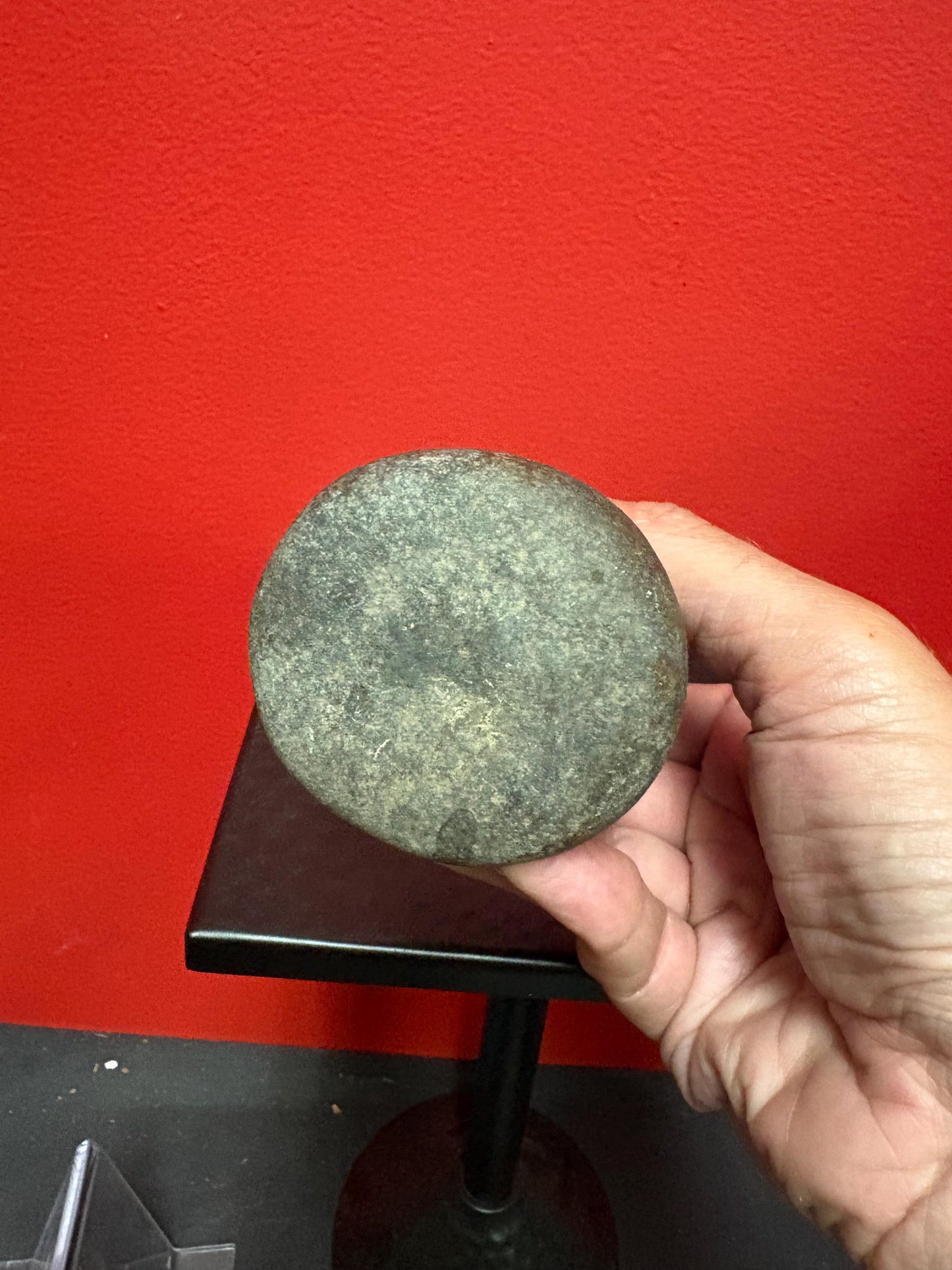 4 inch high authentic antique indigenous first nations Pacific Northwest Coast stone plummet tool  from Vancouver Island collection - As is