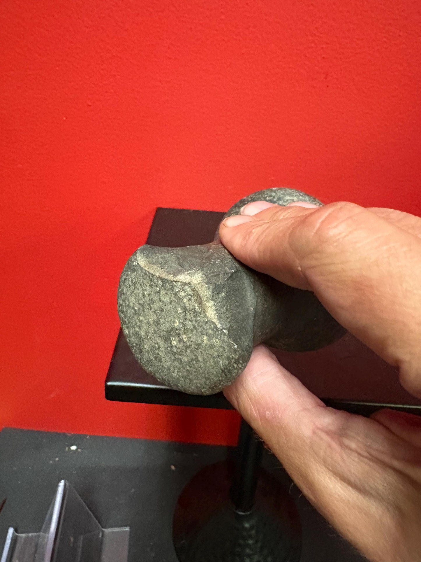 4 inch high authentic antique indigenous first nations Pacific Northwest Coast stone plummet tool  from Vancouver Island collection - As is