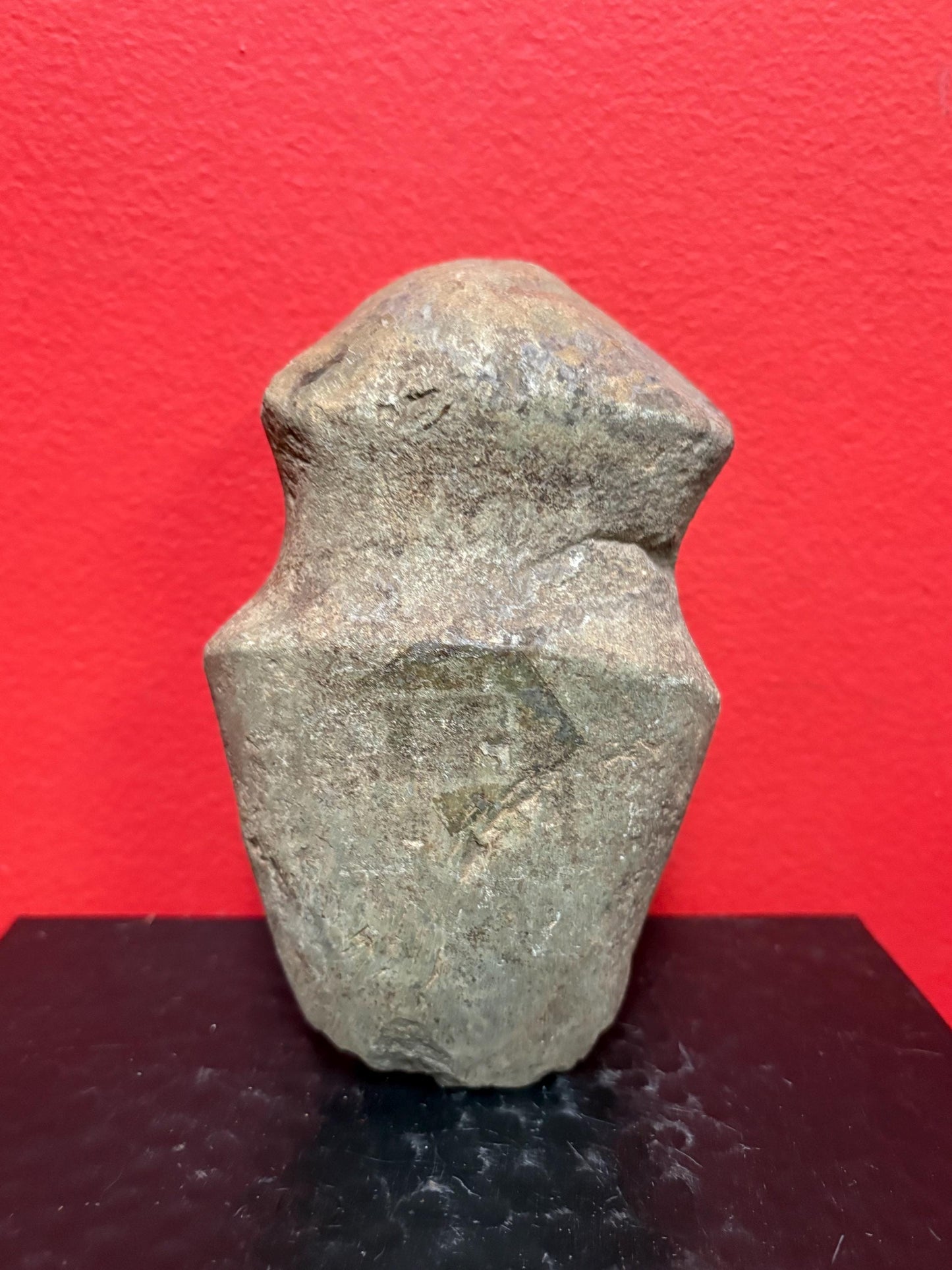 6 inch high authentic antique indigenous first nations Pacific Northwest Coast stone plummet tool  from Vancouver Island collection - As is