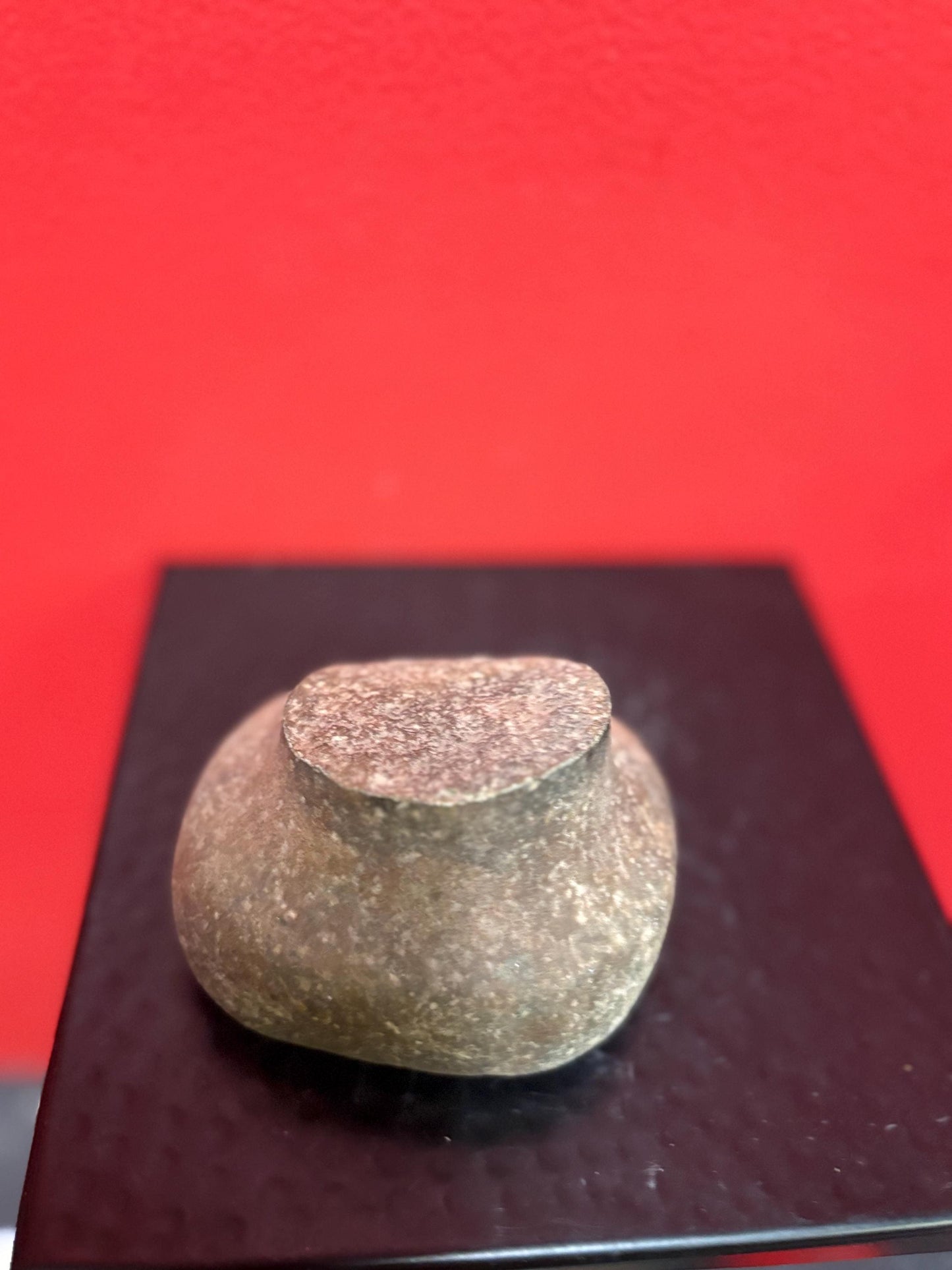 4 inch wide by 3 inch high  authentic antique indigenous first nations Pacific Northwest Coast stone plummet tool