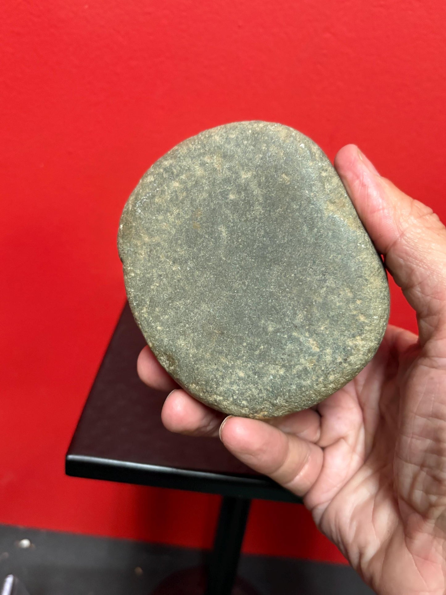 4 inch wide by 3 inch high  authentic antique indigenous first nations Pacific Northwest Coast stone plummet tool