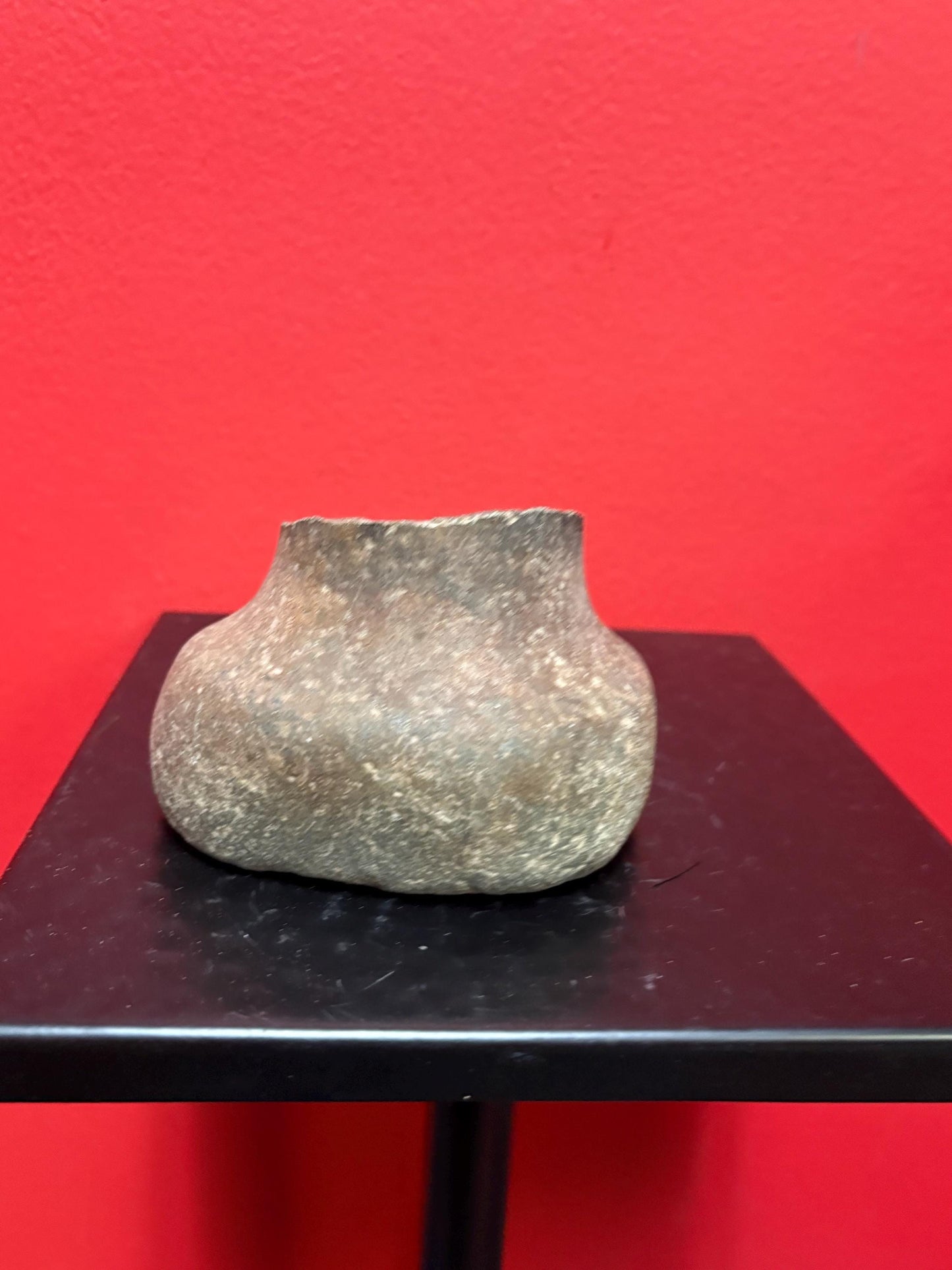 4 inch wide by 3 inch high  authentic antique indigenous first nations Pacific Northwest Coast stone plummet tool