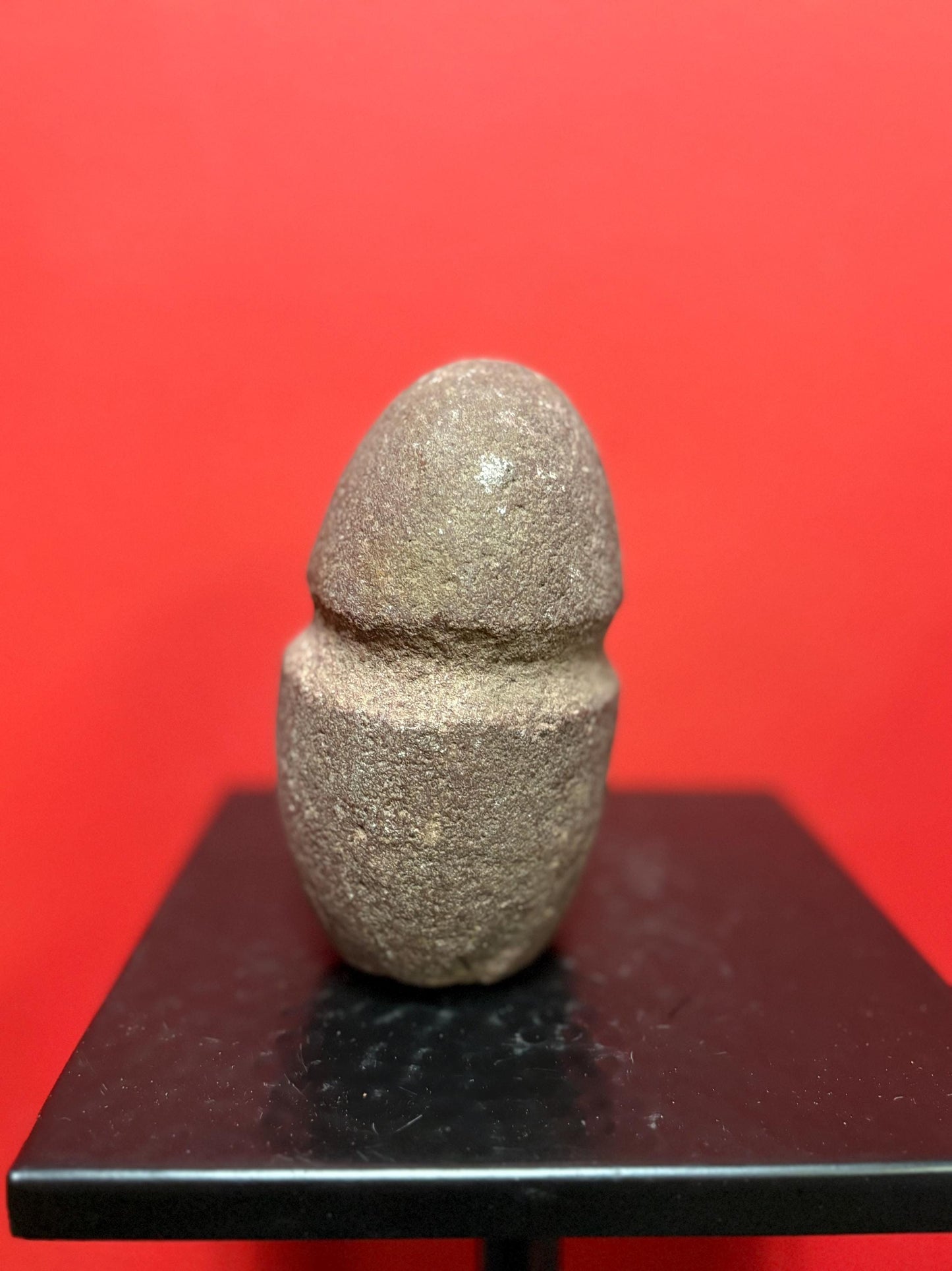 6 inch high authentic antique indigenous first nations Pacific Northwest Coast stone  plummet tool  from Vancouver Island collection