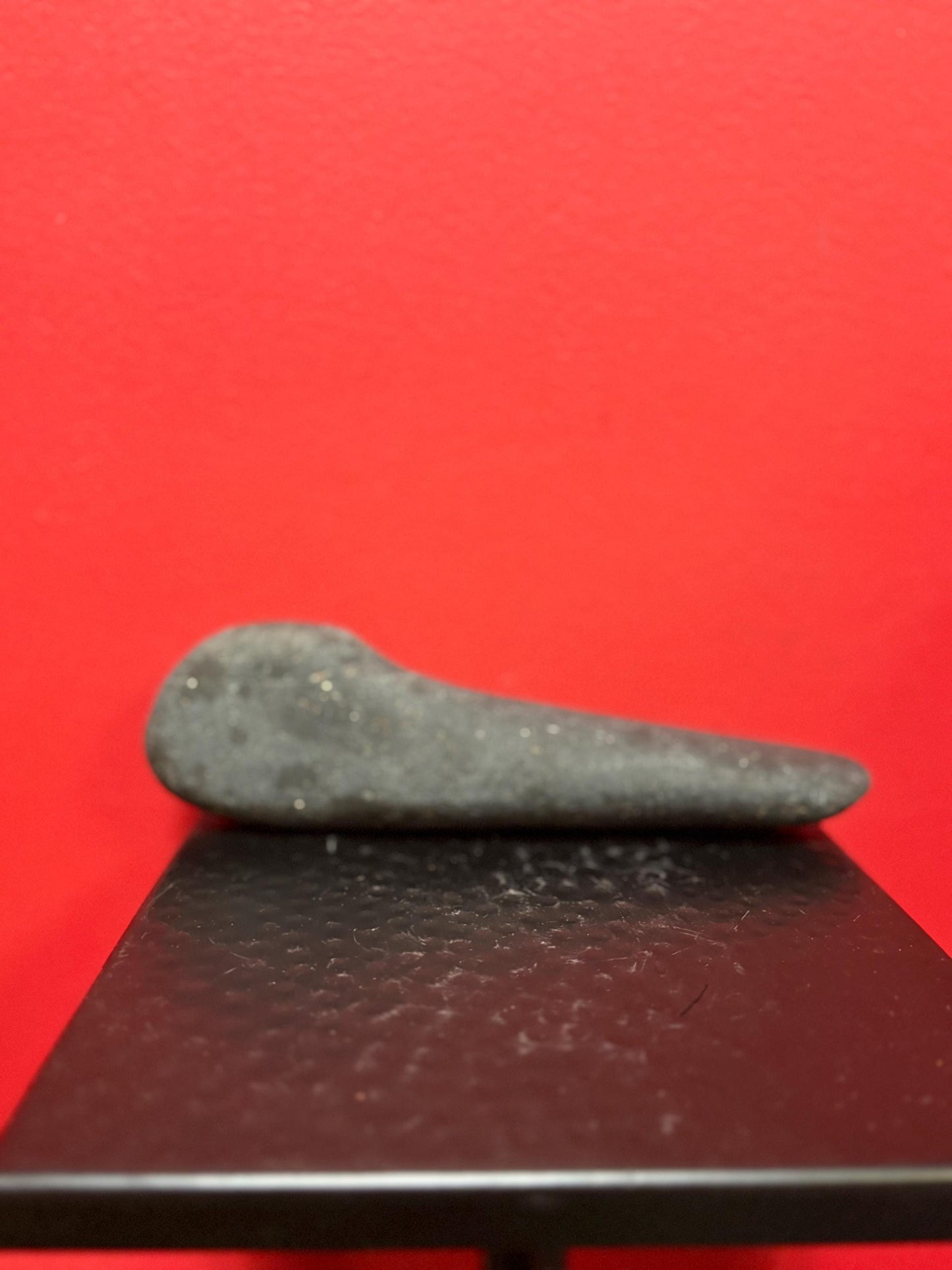 9 inch high authentic antique indigenous first nations Pacific Northwest Coast stone  plummet tool  from Vancouver Island collection