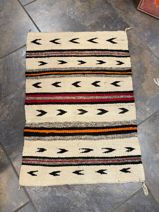 Beautiful Navajo hand woven wool textile  approximately 32 x 21 inches wide  great design and great condition  wow