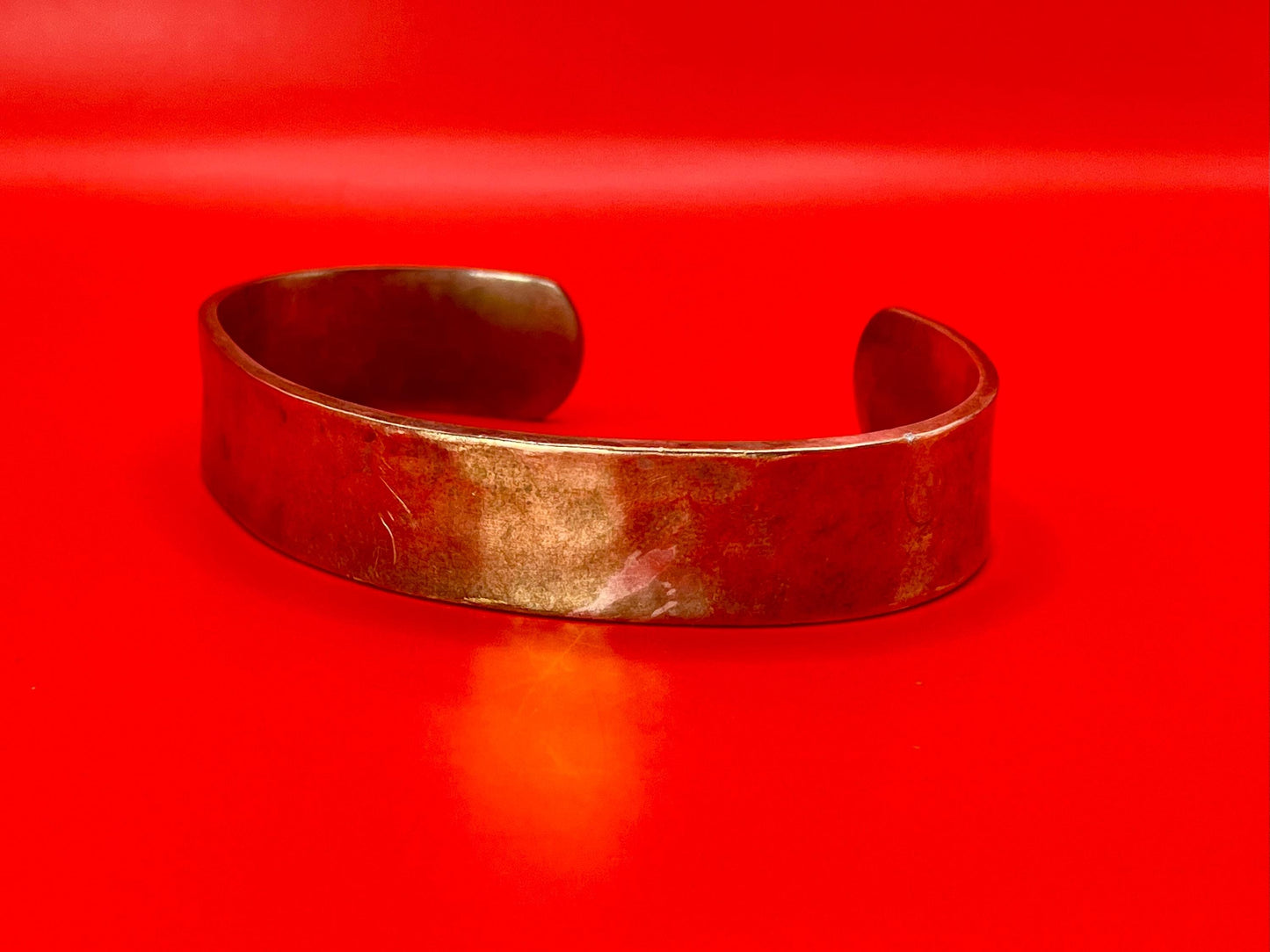 2.75 inch Hammered Copper Cuff Bracelet