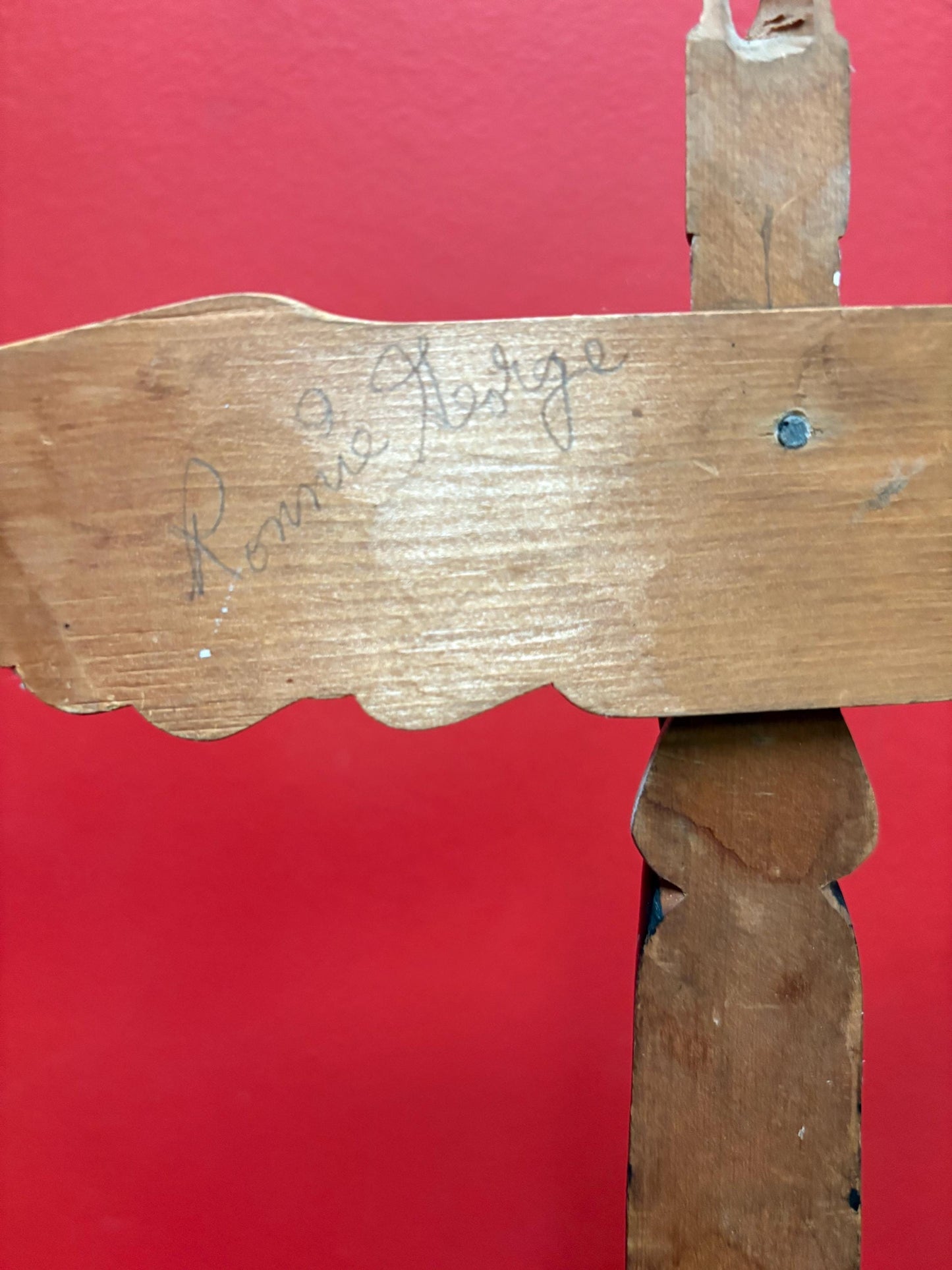 Amazing 12 x 8 indigenous first nation specific north West Coast painted cedar transformation totem pole by Ronnie George - wow - as is nos