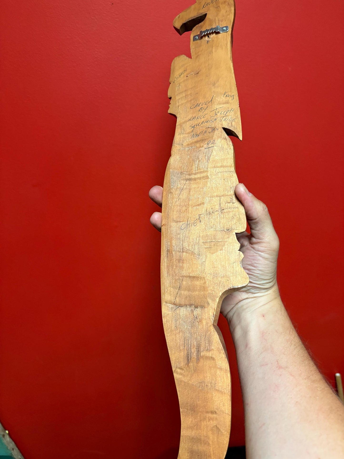 Beautiful indigenous First Nations pacific  Northwest coast Lance Joseph transformation plaque   great detail great value  22 x 4