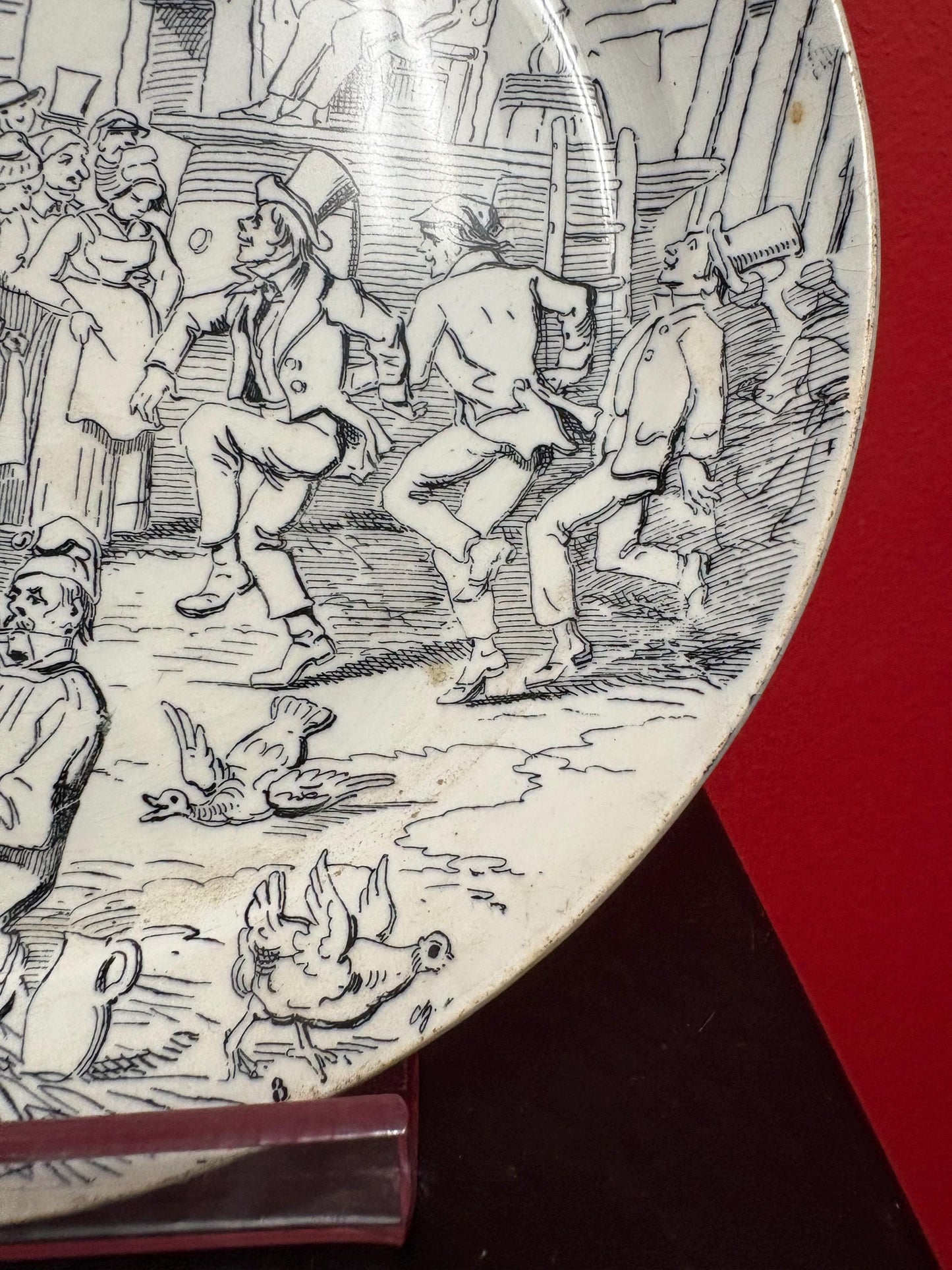 Antique 19 century French signed plate   8 inches  antique condition. See photos.