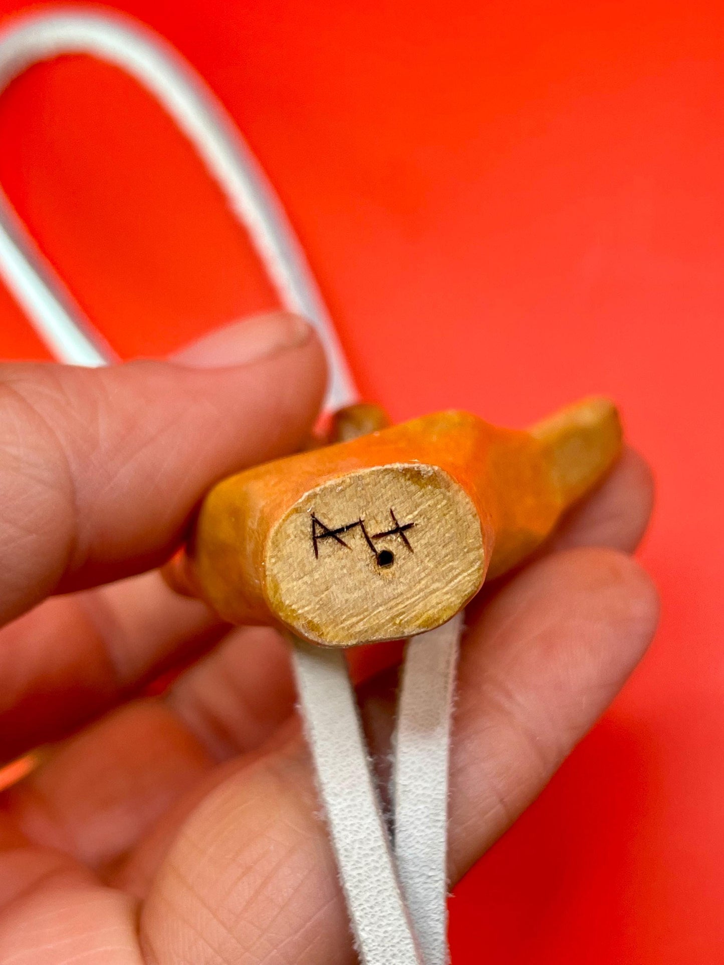 Hand-Carved “I Love You Bolo Tie