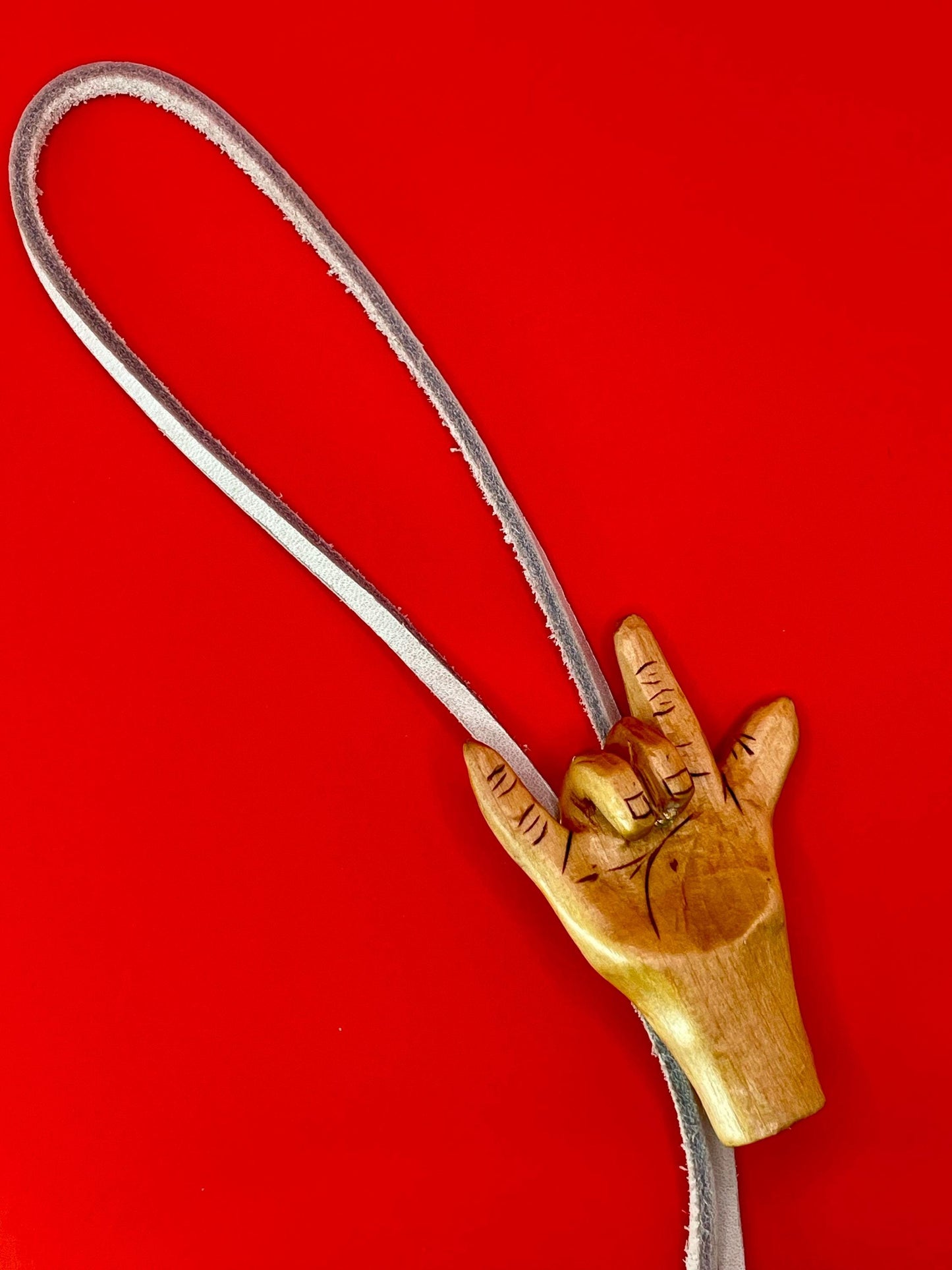 Hand-Carved “I Love You Bolo Tie