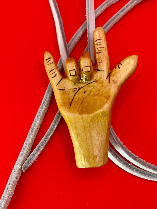 Hand-Carved “I Love You Bolo Tie